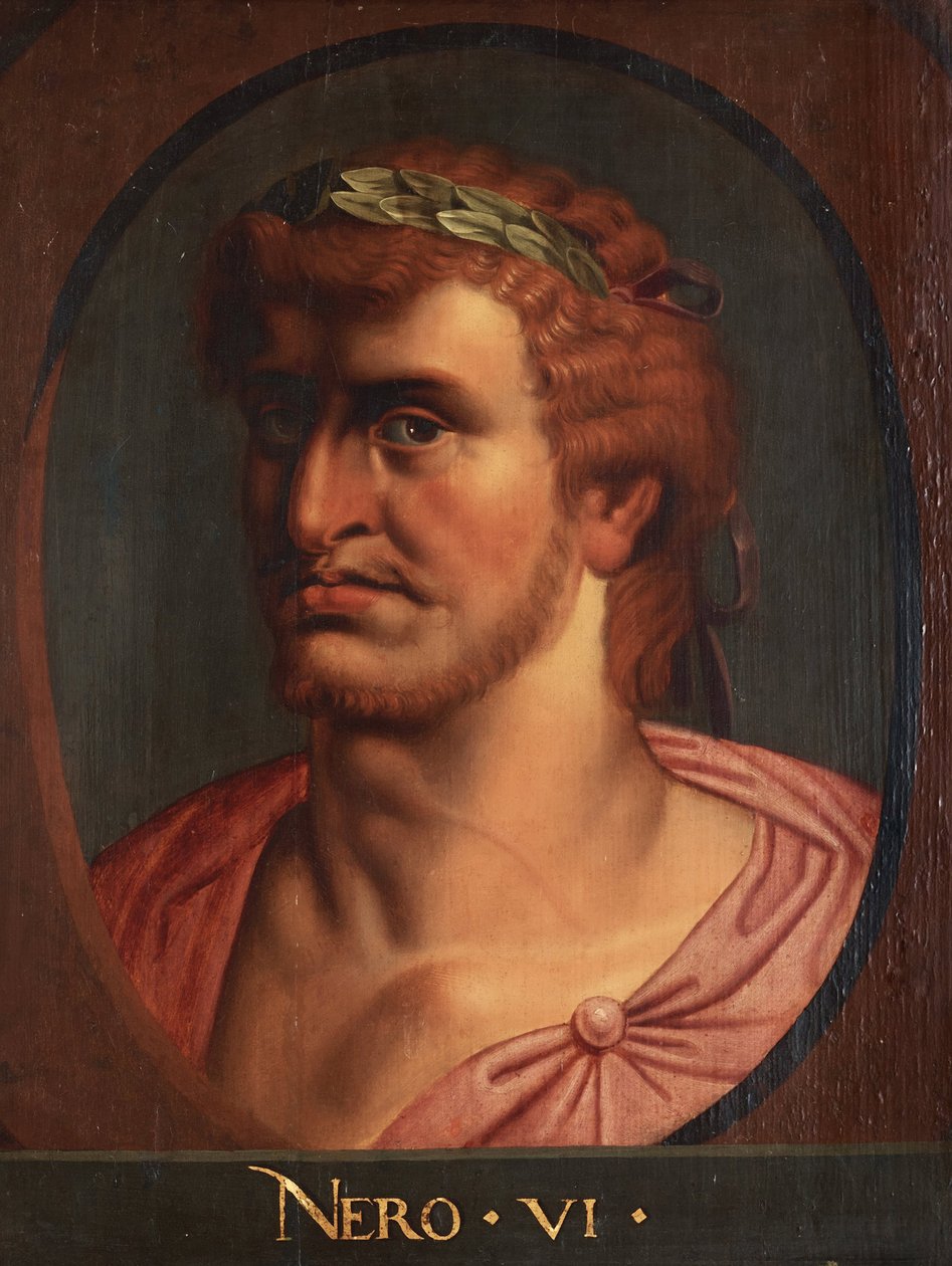 Neron 的肖像（尼禄的半身像）。 Neron on Crassus Dives (37-68) Empereur 仍然是 Nero 对 Rubens, Peter Paul 作者 彼得·保罗（鲁本斯学校）