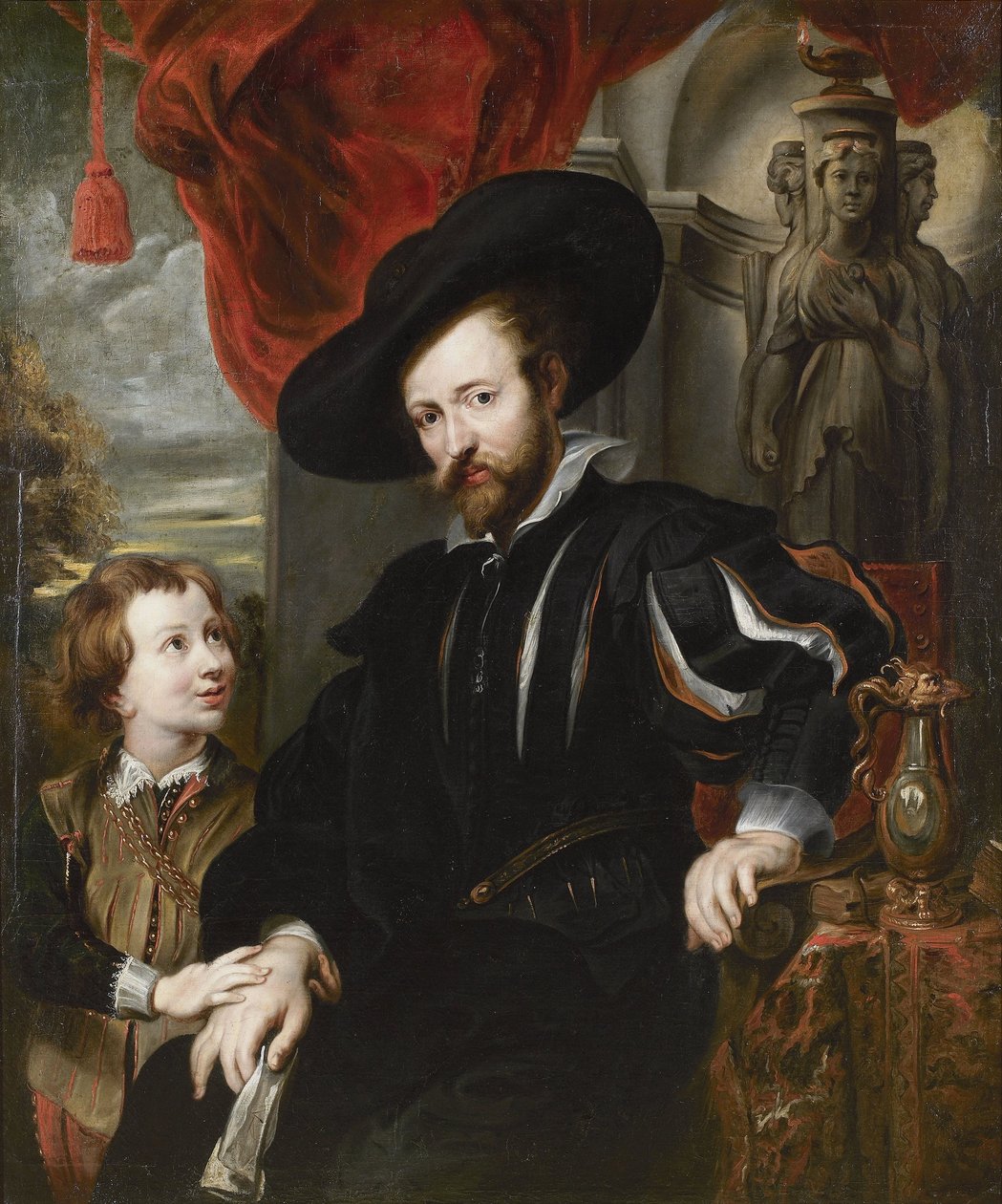 Portrait du peintre Pierre Paul Rubens (1577-1640) et son fils Albert"（彼得-保罗-鲁本斯与他的儿子阿尔伯特的肖像） Peinture de l