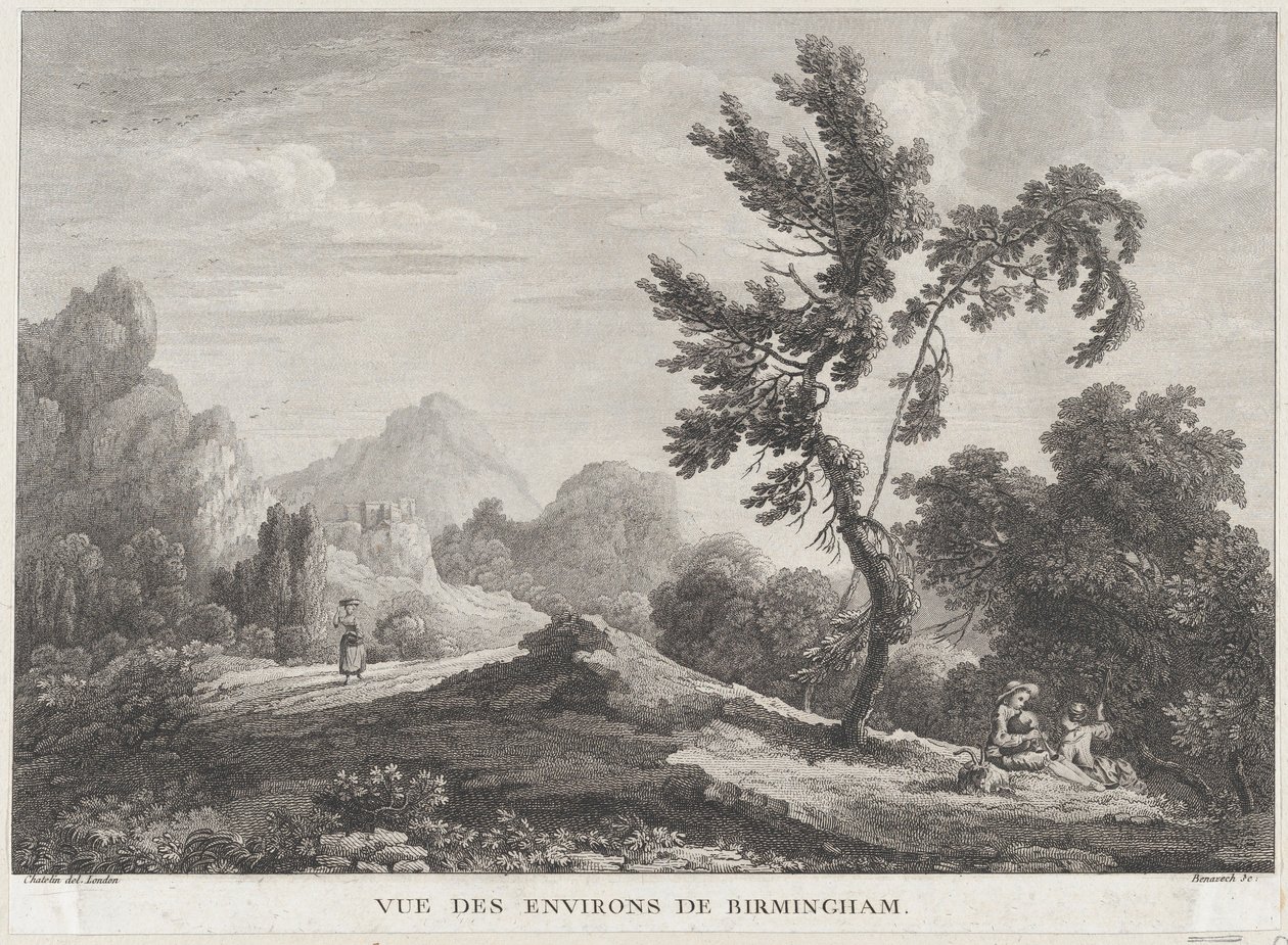 View of Birmingham, ca. 1755., ca. 1755. 作者 彼得·保罗·贝纳泽奇
