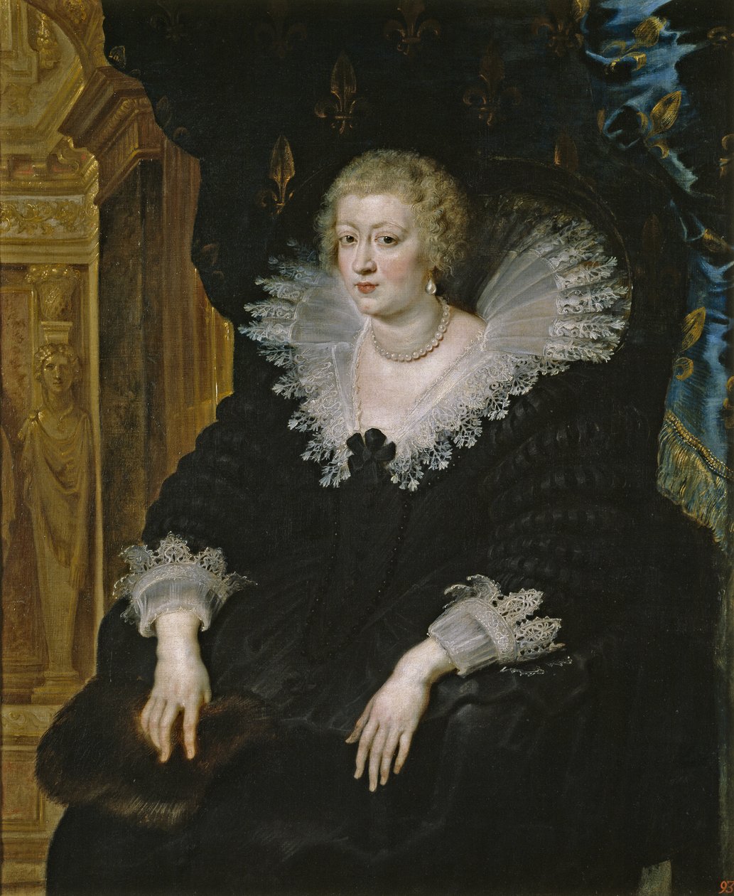 奥地利的安妮（1601-1666），c。 1622 作者 彼得·保罗·鲁本斯