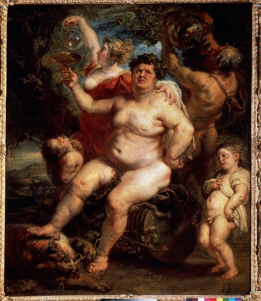 巴克斯（巴克斯）。Pierre Paul (Pierre-Paul) Rubens (ou Peter Paul ou Petrus Paulus) (1577-1640) 的画作。水彩画 作者 彼得·保罗·鲁本斯