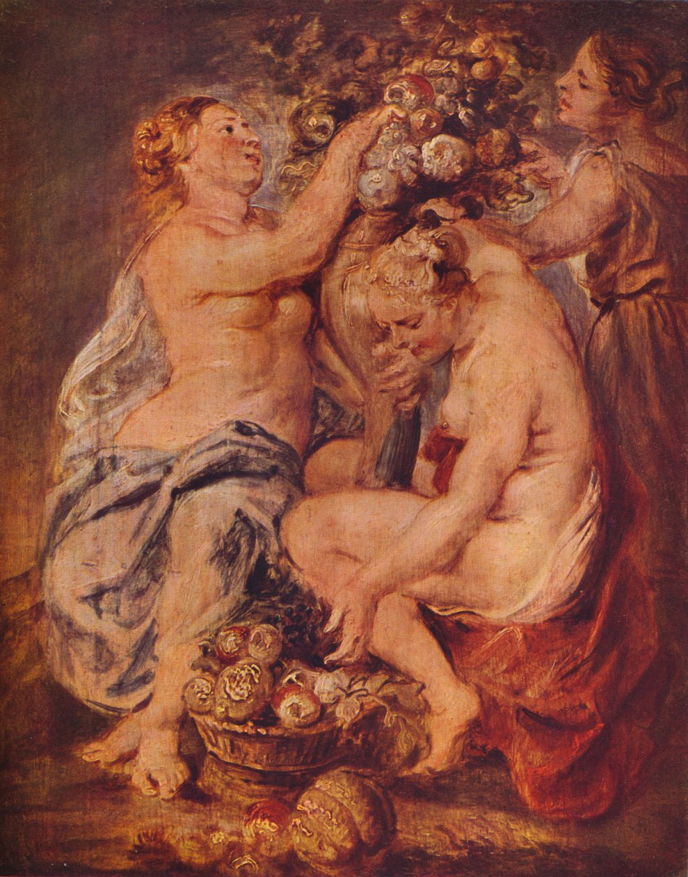 谷神星和两个若虫与聚宝盆，c1617 作者 彼得·保罗·鲁本斯