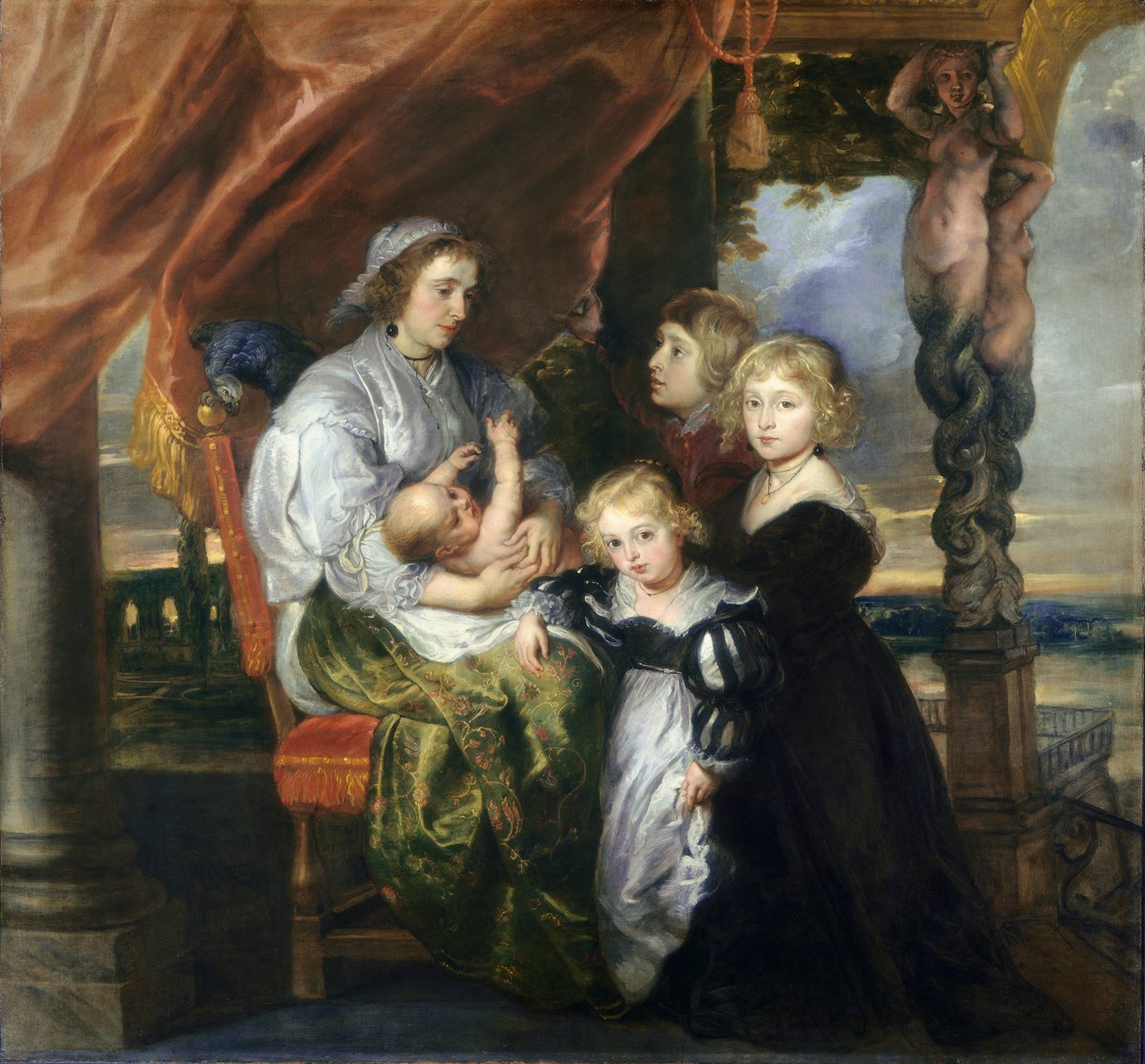 Deborah Kip，Balthasar Gerbier爵士的妻子和她的孩子，c.1629-30 作者 彼得·保罗·鲁本斯