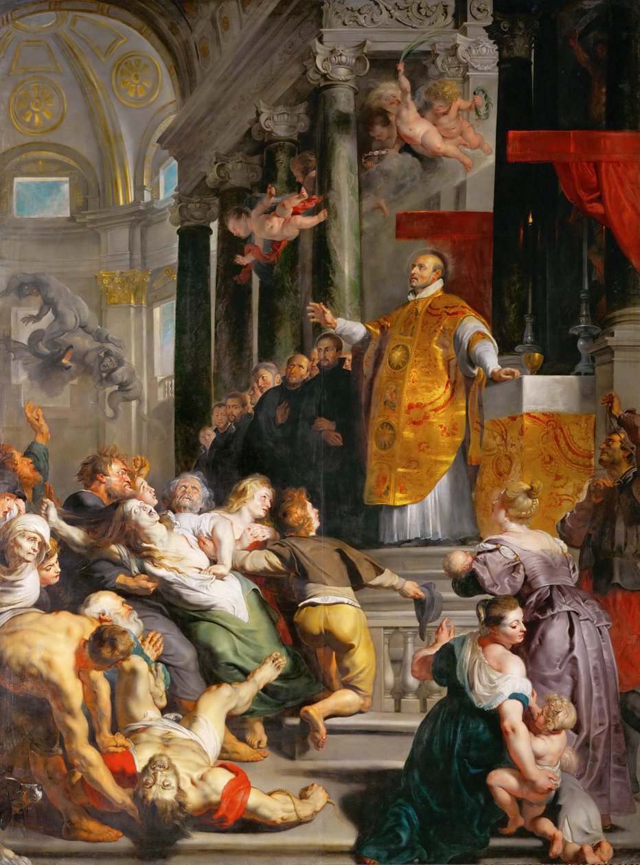 Les miracles de Saint Ignace de Loyola (1491-1553) - The Wonder of Saint Ignatius of Loyola - Pieter Paul Rubens (1577-1640). Oil on canvas, c. 1617-1618. Dimension : 535x395 cm. Art History Museum, Vienne 作者 彼得·保罗·鲁本斯