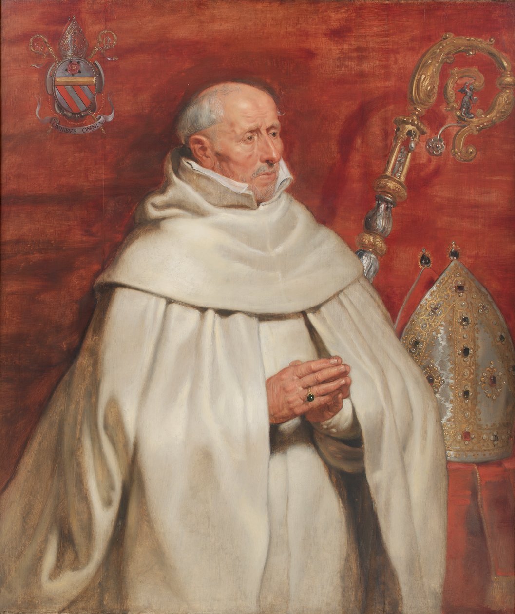 安特卫普Sint-Michiel修道院院长Matthaeus Yrsselius (1541-1629)，约1624年（橡木油画）。 作者 彼得·保罗·鲁本斯