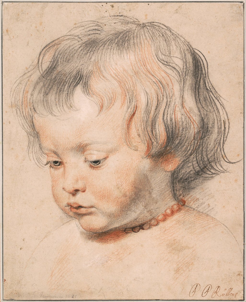 尼古拉斯·鲁本斯（Nicolaas Rubens）穿着珊瑚项链，约1619年 作者 彼得·保罗·鲁本斯