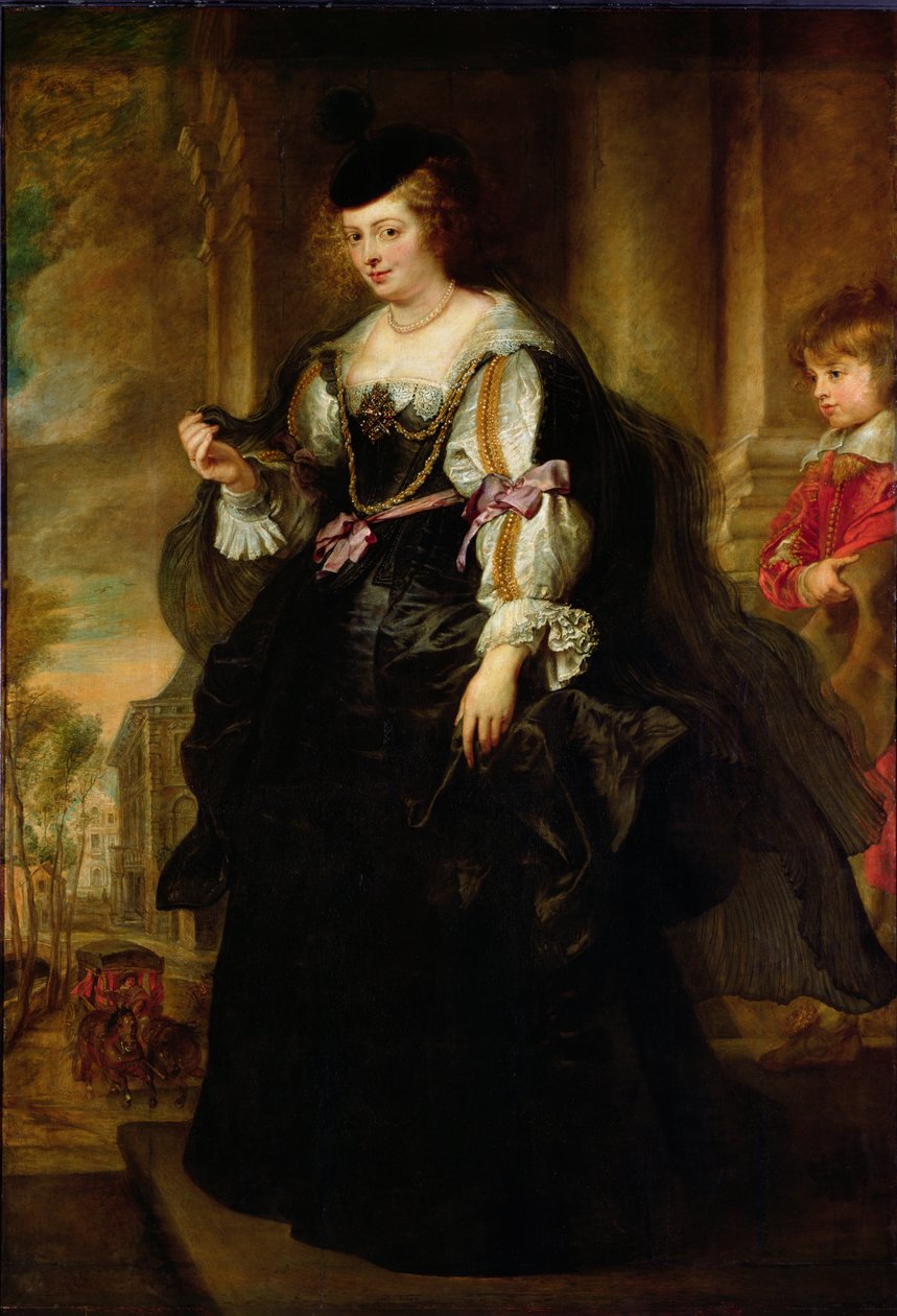 Helene Fourment与教练的肖像，c.1639 作者 彼得·保罗·鲁本斯