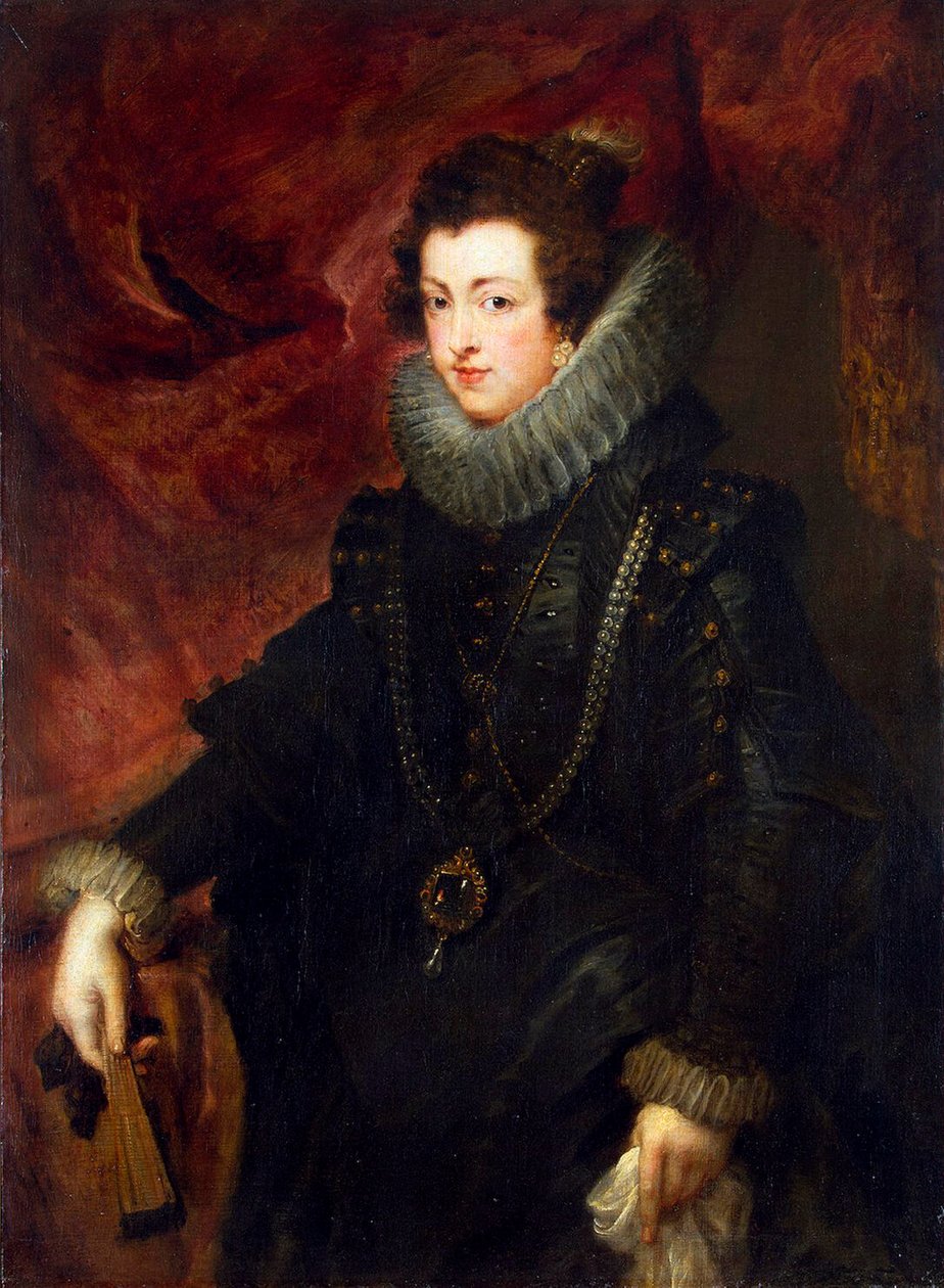 法国伊丽莎白女皇肖像1602-1644，西班牙皇后妃，c1628-1629 作者 彼得·保罗·鲁本斯