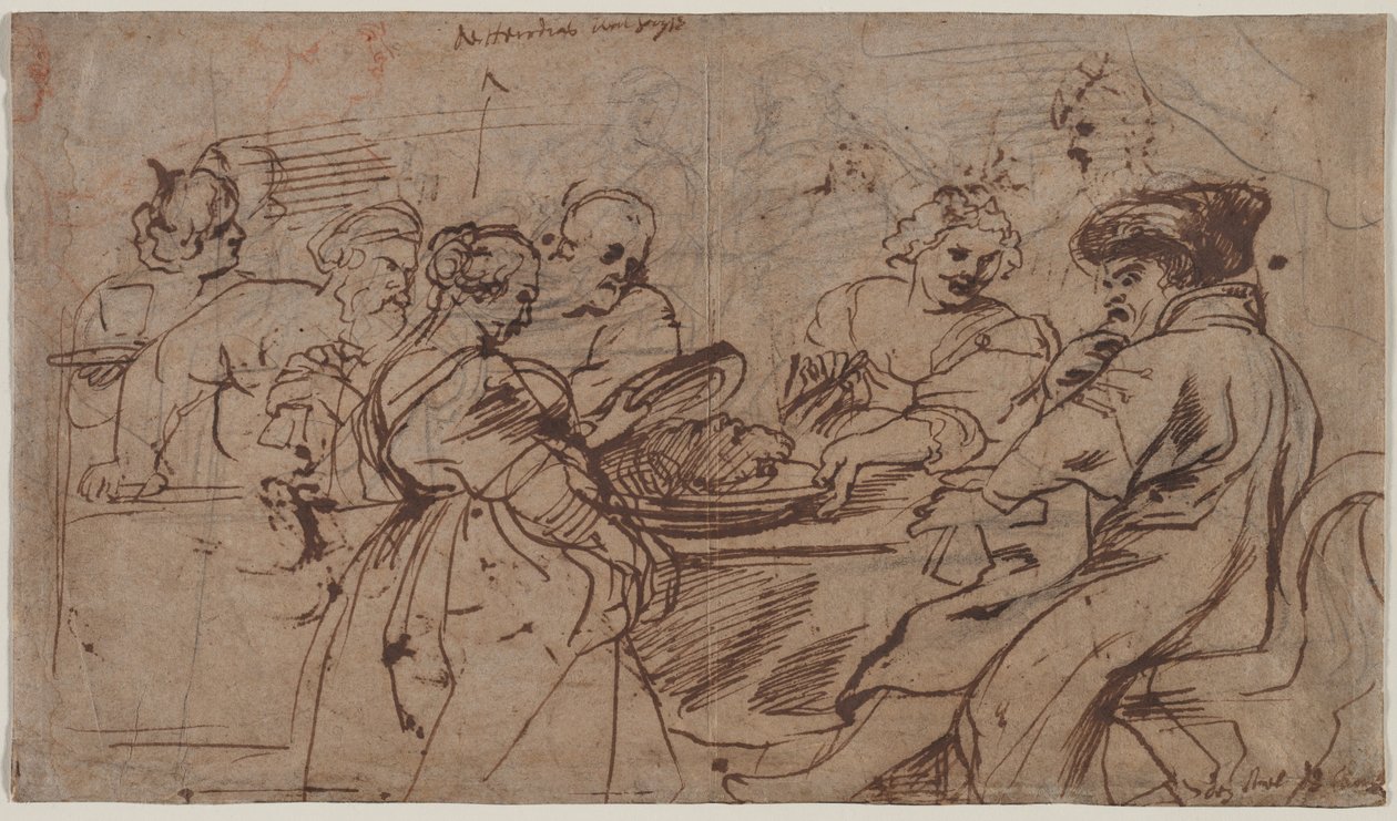 希律王托米里斯的盛宴，居鲁士·维索的头，c。 1637-1638。 作者 彼得·保罗·鲁本斯