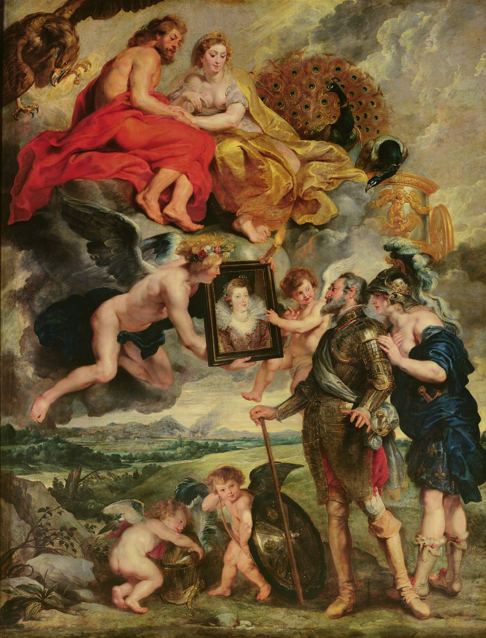 Medici周期：Henri IV（1553-1610）接受Marie de Medici的肖像（1573-1642）1621-25 作者 彼得·保罗·鲁本斯