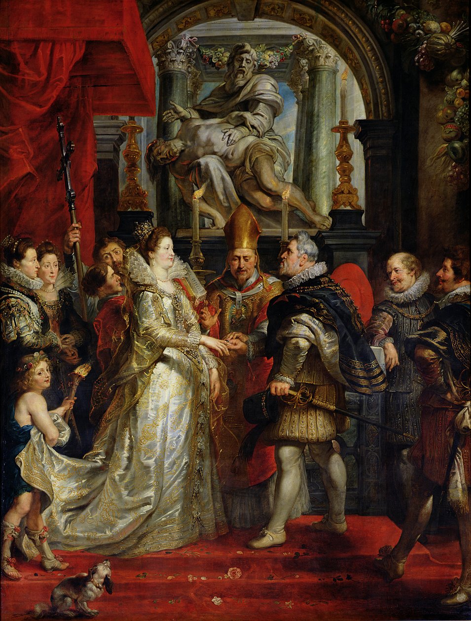 Marie de Medici（1573-1642）和Henri IV（1573-1642）的代理婚姻，10月5日，1621-25 作者 彼得·保罗·鲁本斯