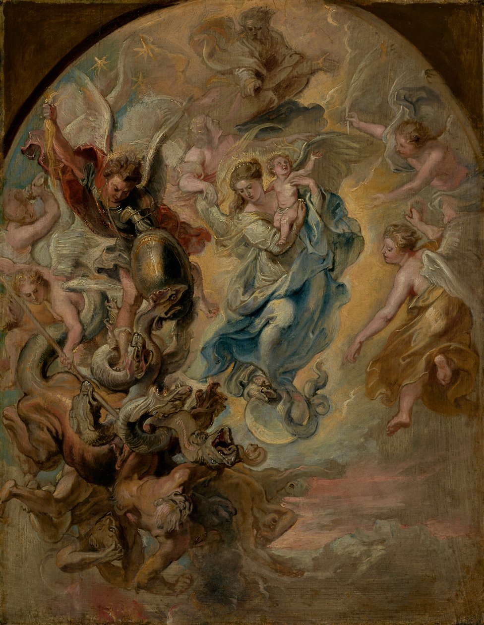 处女作为天启的女人，c.1623-4 作者 彼得·保罗·鲁本斯