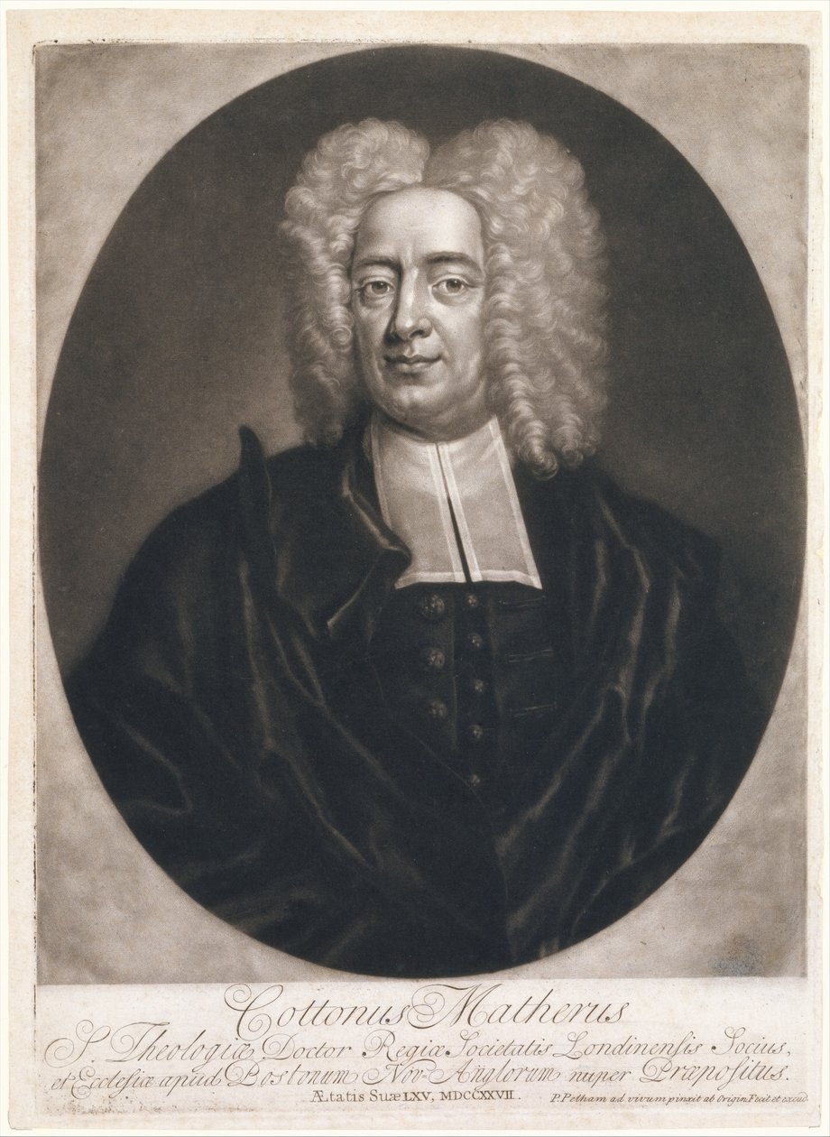 Cottonus Matheris Cotton Mather, 1728., 1728. 作者 彼得·佩勒姆