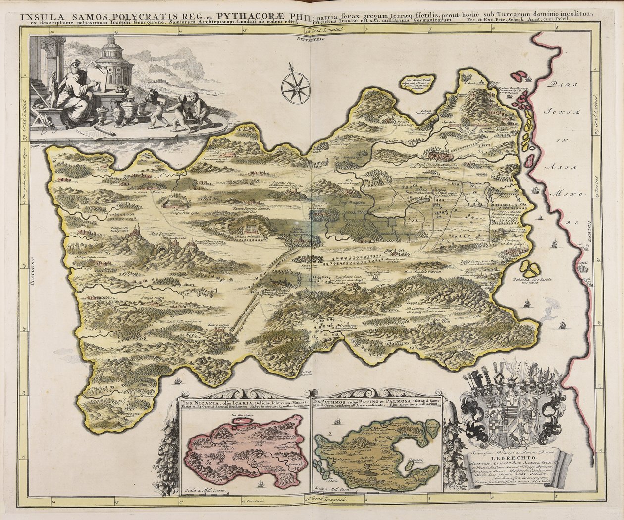 Insula Samos Polycratis reg. et Pythagorae phil./ fec. et exc.Schen 作者 彼得·申克
