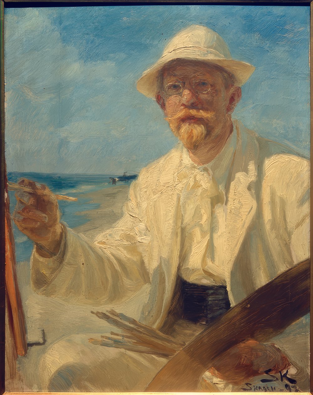艺术家的自画像 作者 Peder Severin Krøyer