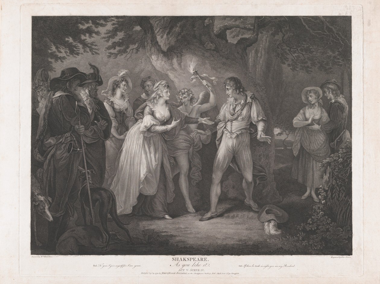 As You Like It, Act 5, Scene 4 Shakespeare, September 29, 1792.，1792年9月29日。 作者 彼得·西蒙