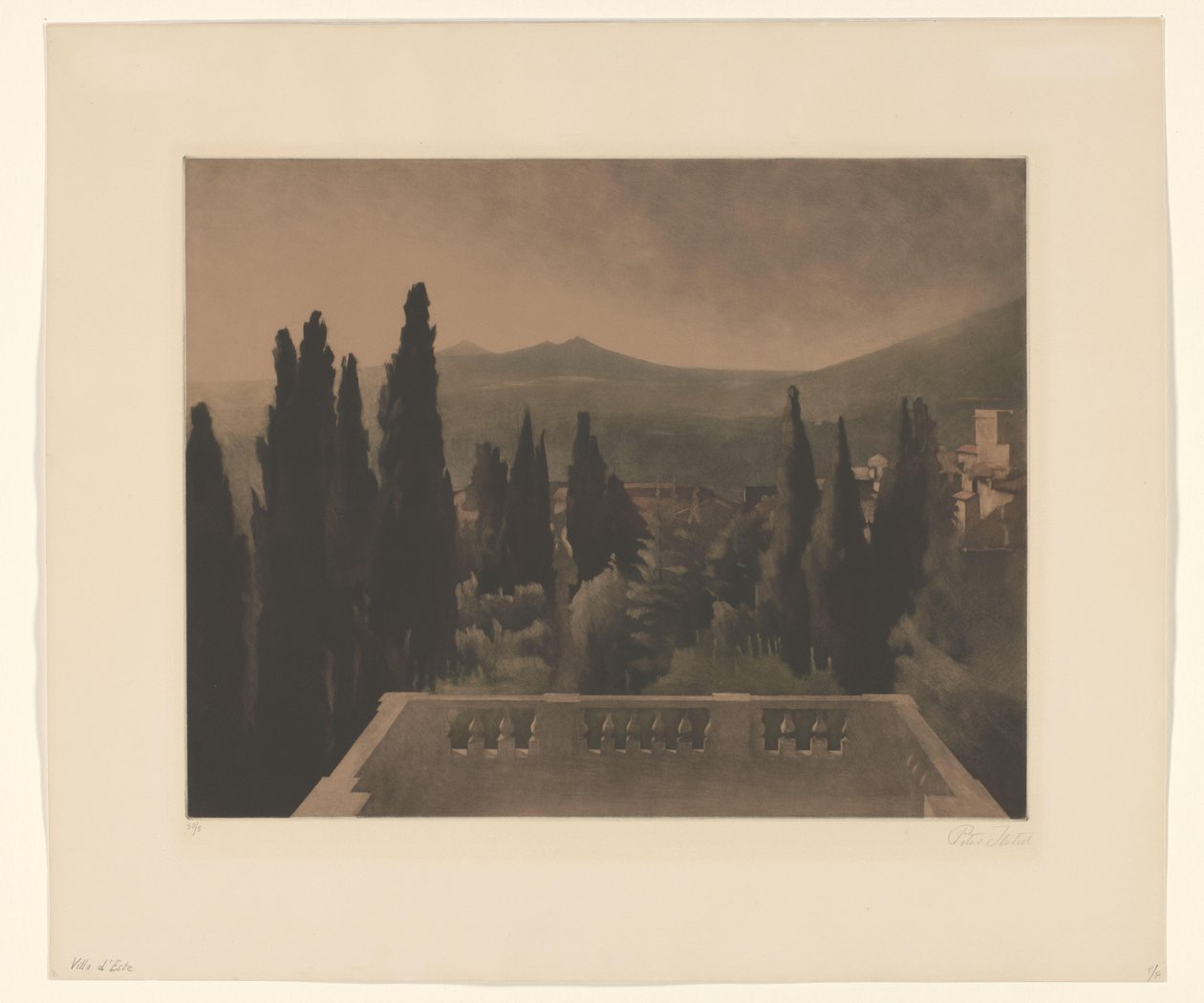 阳台美景 作者 Peter Vilhelm Ilsted（艺术家签名）