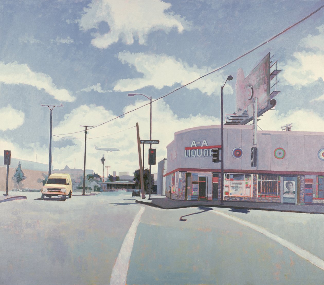 AA 酒类商店，洛杉矶，2001 年（布面油画） 作者 彼得·威尔逊