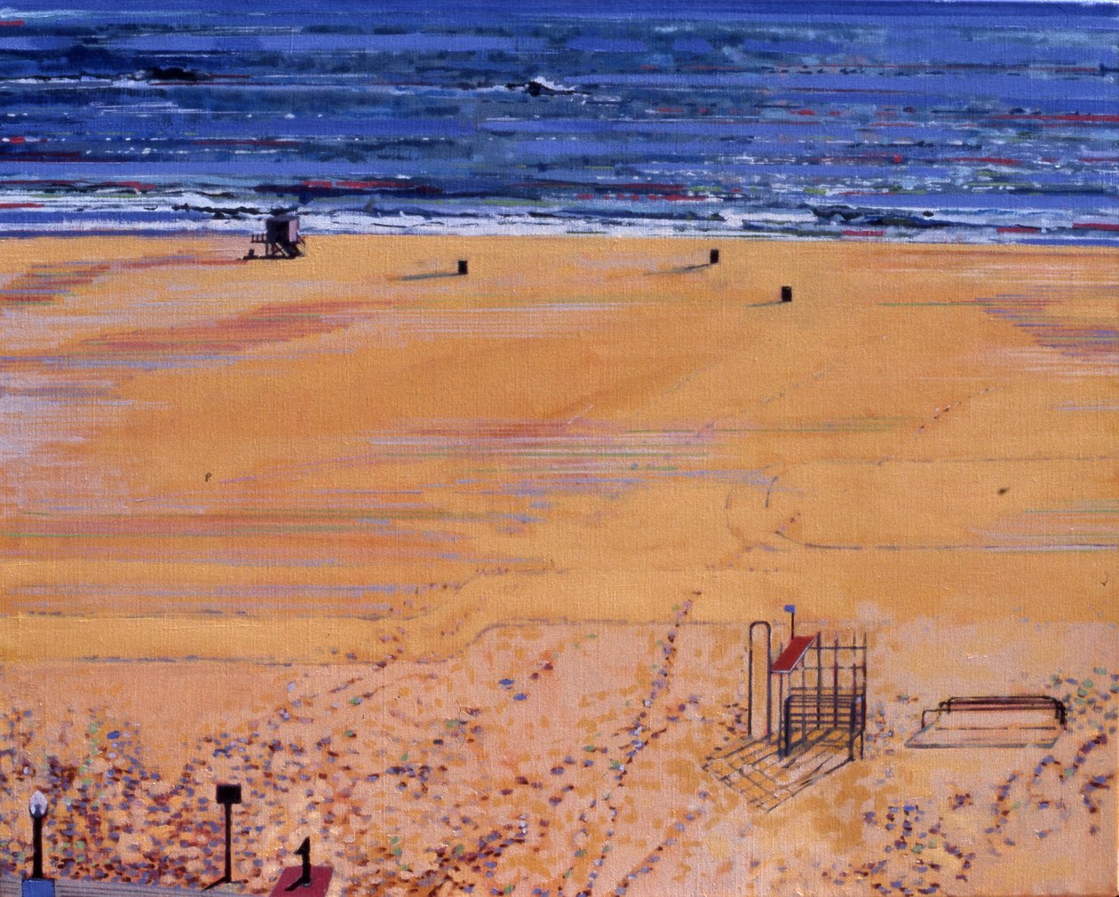 来自海滩：圣莫尼卡，2003 年（布面油画） 作者 彼得·威尔逊