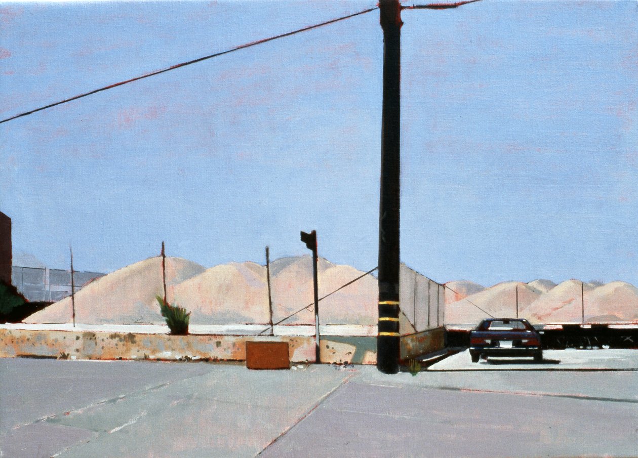 洛杉矶市中心砾石堆，2007 年（布面油画） 作者 彼得·威尔逊
