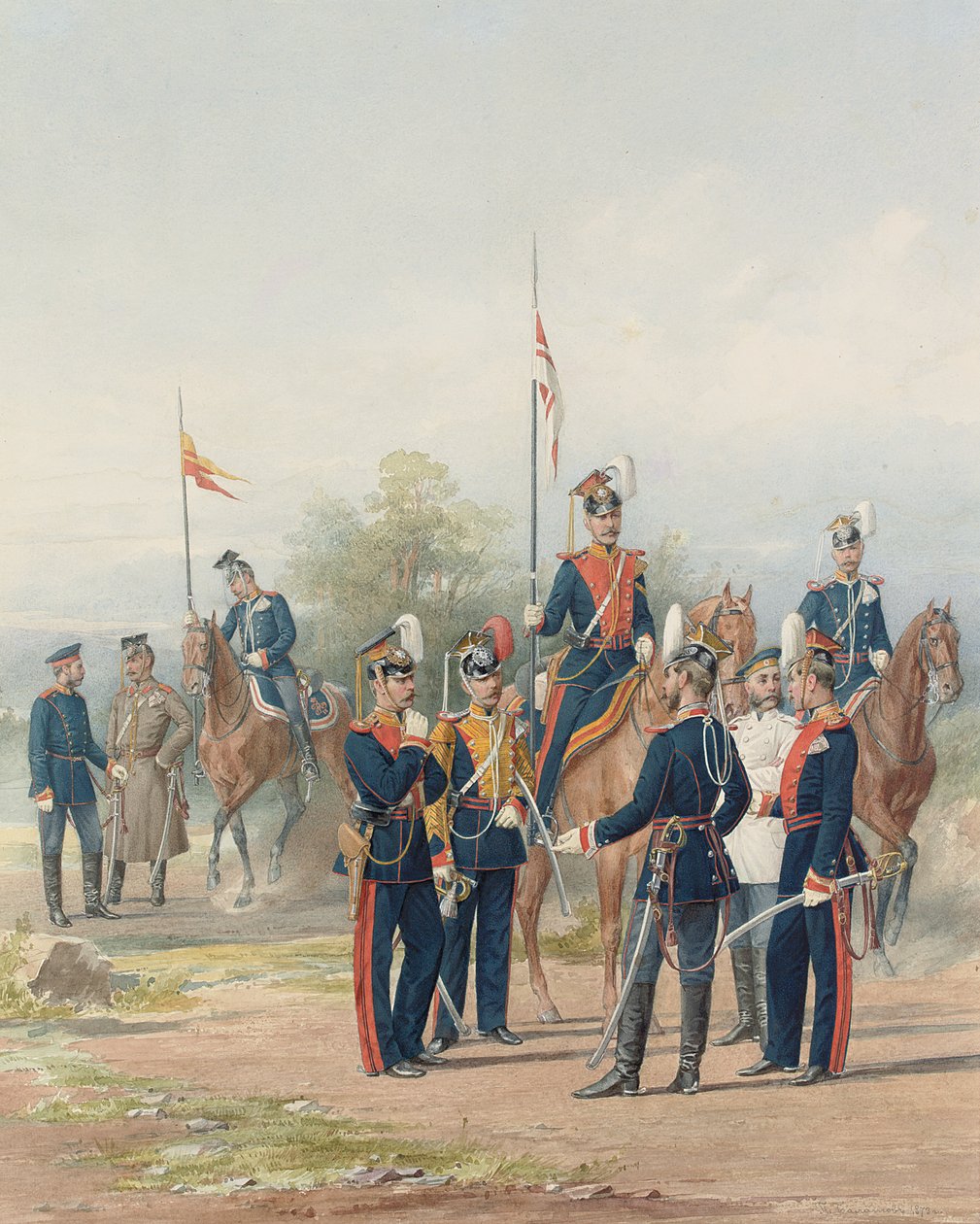 873下生命守卫蓝瑟团的官兵团，1873年 作者 彼得·巴拉索夫（Petr Balashov）