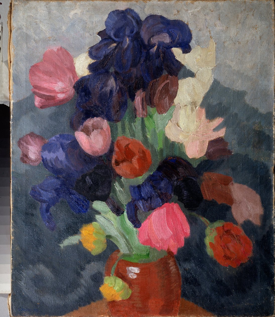 Bouquet de fleurs (Bunch of Flowers) - Peinture de Pyotr (Piotr, Petr) Savvich Utkin (Outkine) (1877-1934), huile sur toile 作者 彼得·萨维克·乌特金