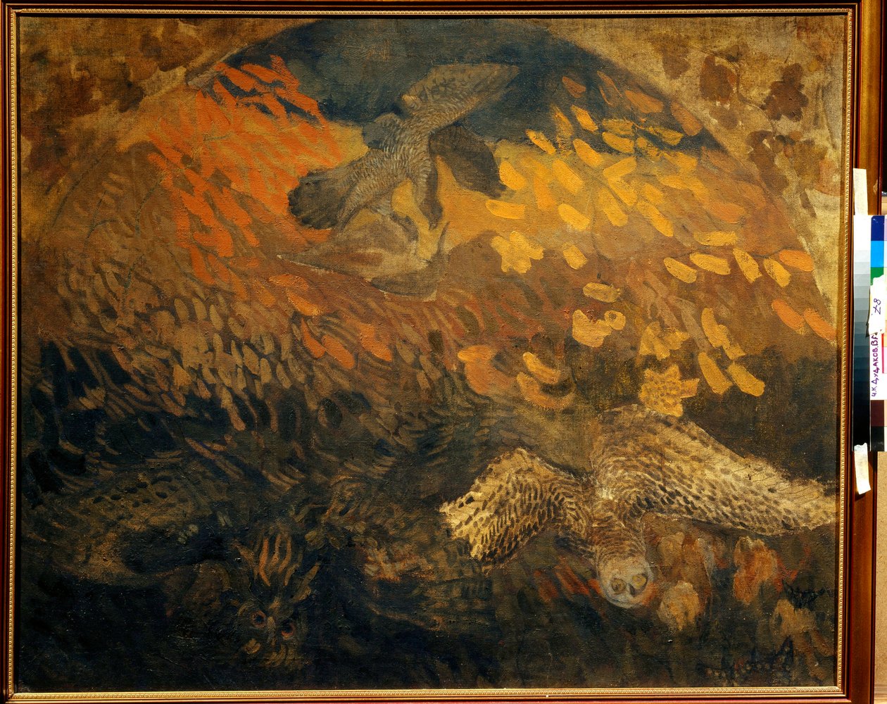 “La nuit”（夜晚）Peinture de Pyotr Savvich Utkin (1877-1934) 画布上的蛋彩画 1904 Dim 103x124 cm 私人收藏 作者 彼得·萨维克·乌特金