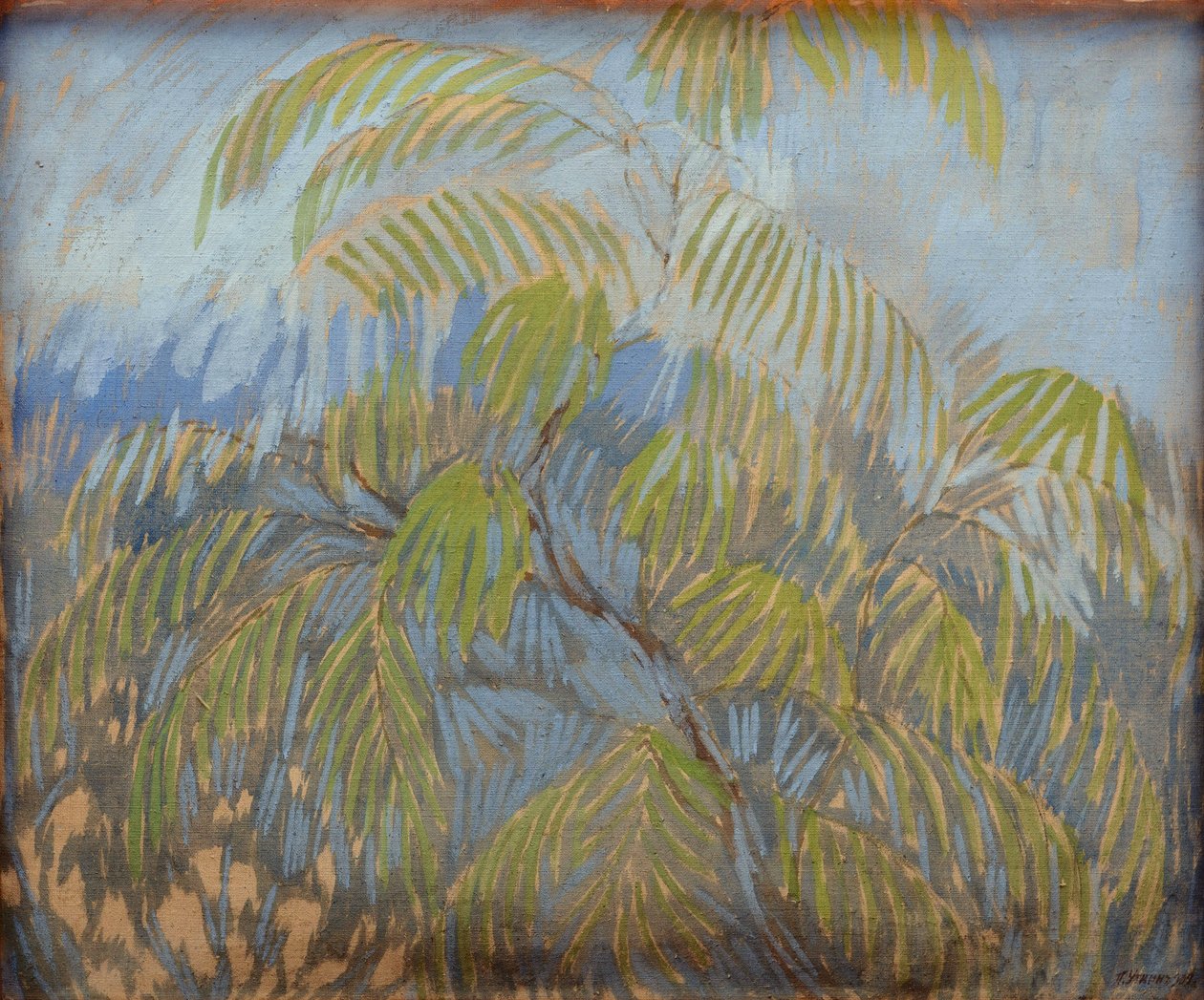 Mimosa par Utkin, Pyotr Savvich (1877-1934). Oil on canvas 作者 彼得·萨维克·乌特金