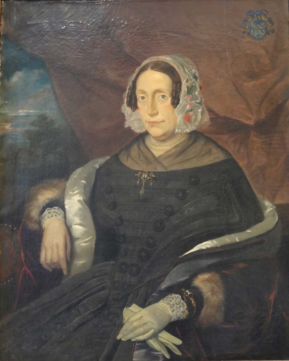 Antonia Maria Imans（1798-1865）Nicolaas IJzendoorn的妻子（1793-1867） 作者 彼得鲁斯·西奥杜鲁斯·范·维恩加特
