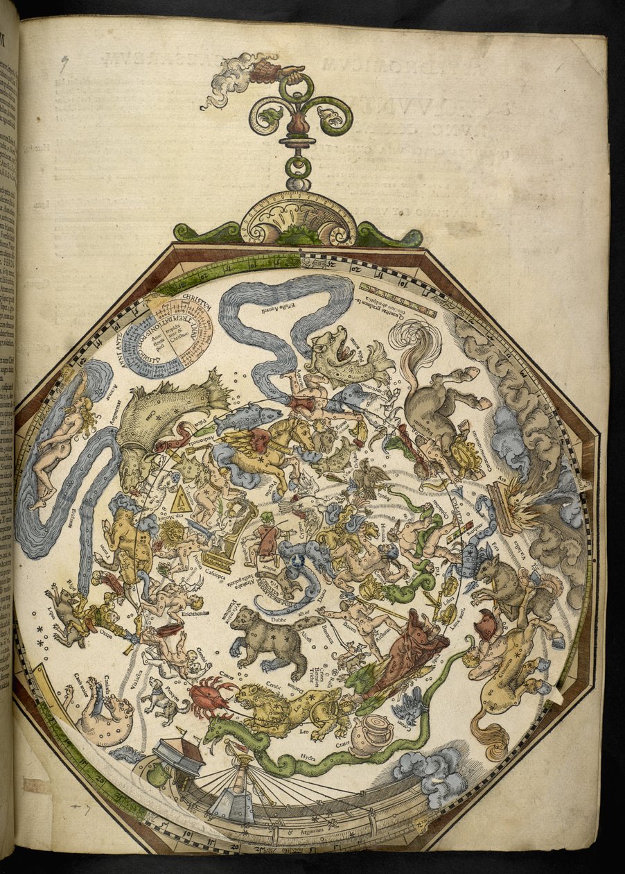 地图 C.6.d.5. f.9r "Astronomicum Caesareum... 作者 彼得（后）阿皮努斯