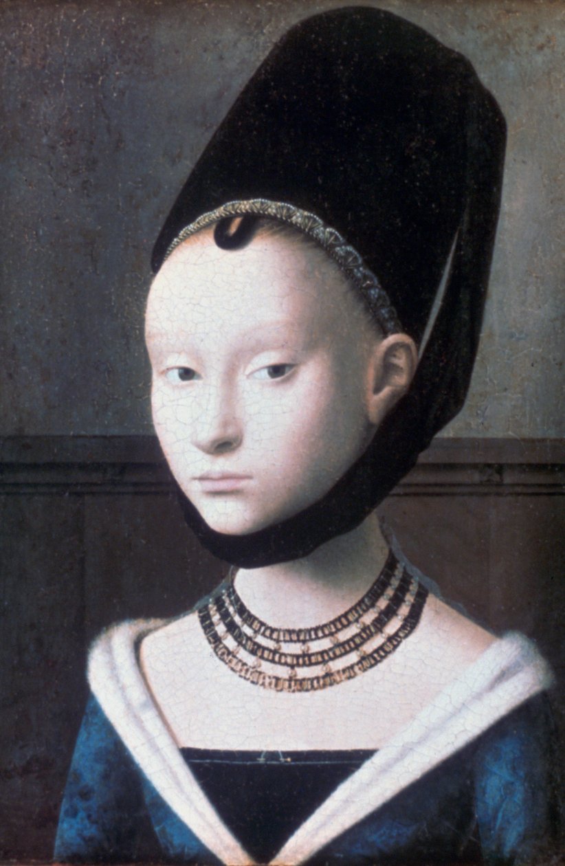 年轻女孩的画像，c1460 作者 彼得基督