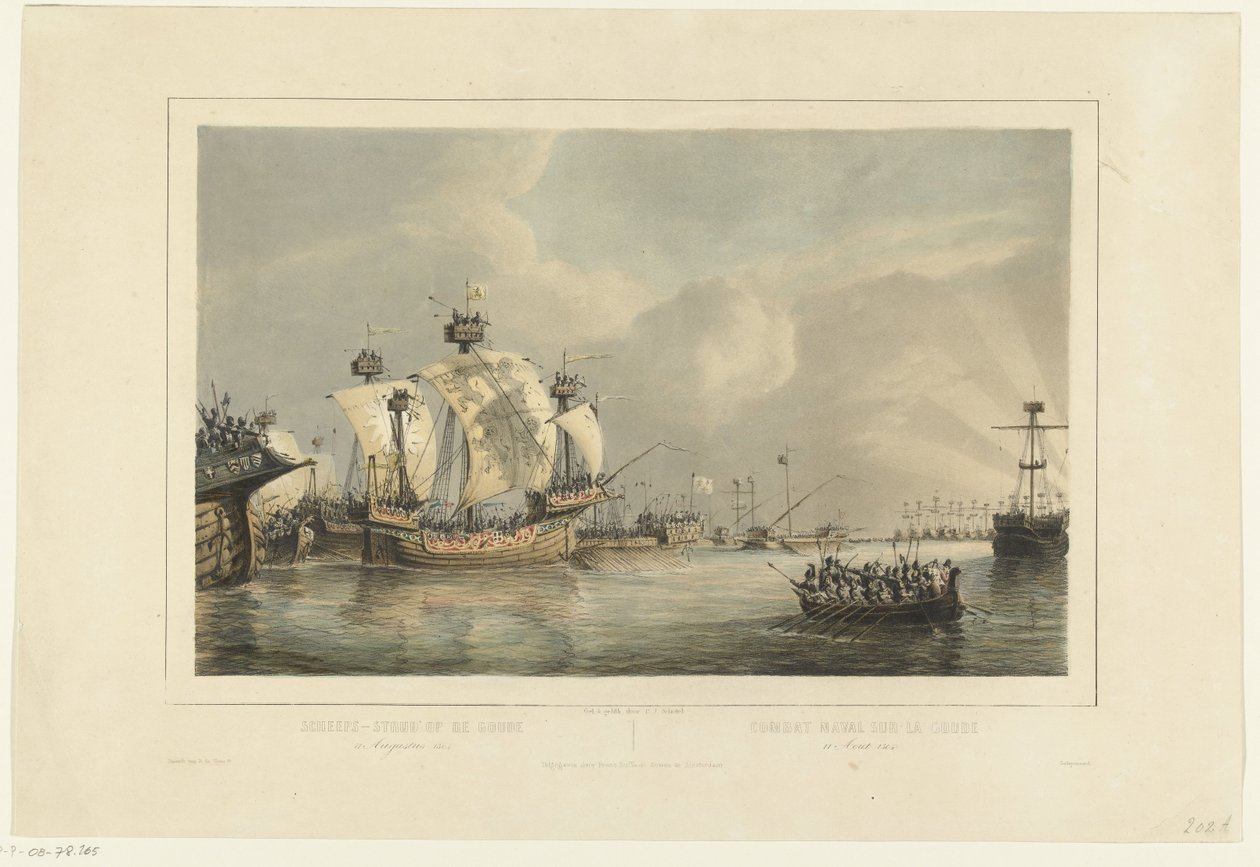 古德河海战，1304 年
1304 年 8 月 11 日古韦河海战/Combat naval sur la Goude 11 Aout 1304（标题见实物） 作者 彼得·约翰内斯·斯科特尔