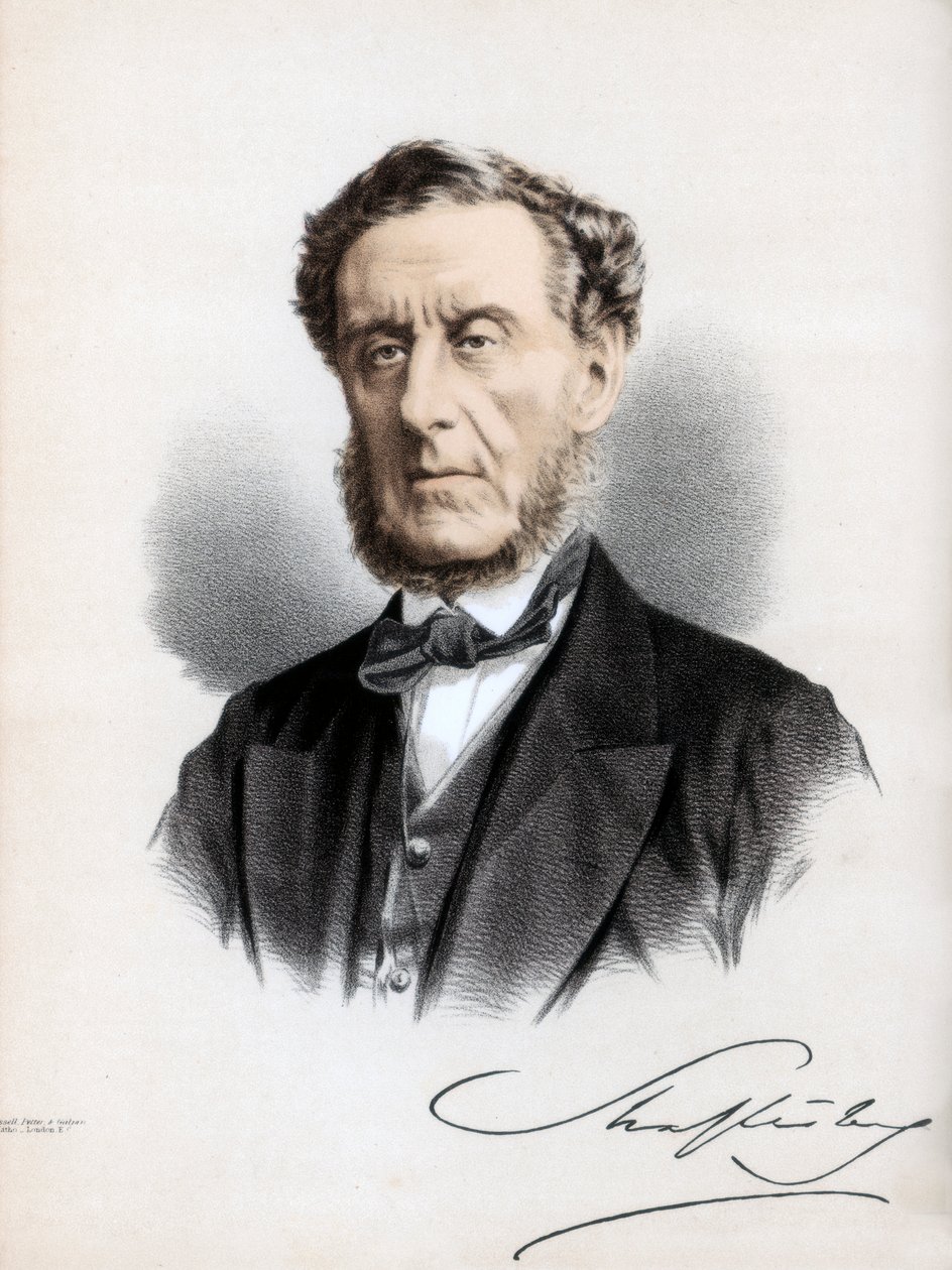 安东尼·阿什利·库珀（Anthony Ashley Cooper），沙夫茨伯里第7伯爵，英国政治家和慈善家，建于1890年。 作者 皮特和加尔平·卡塞尔