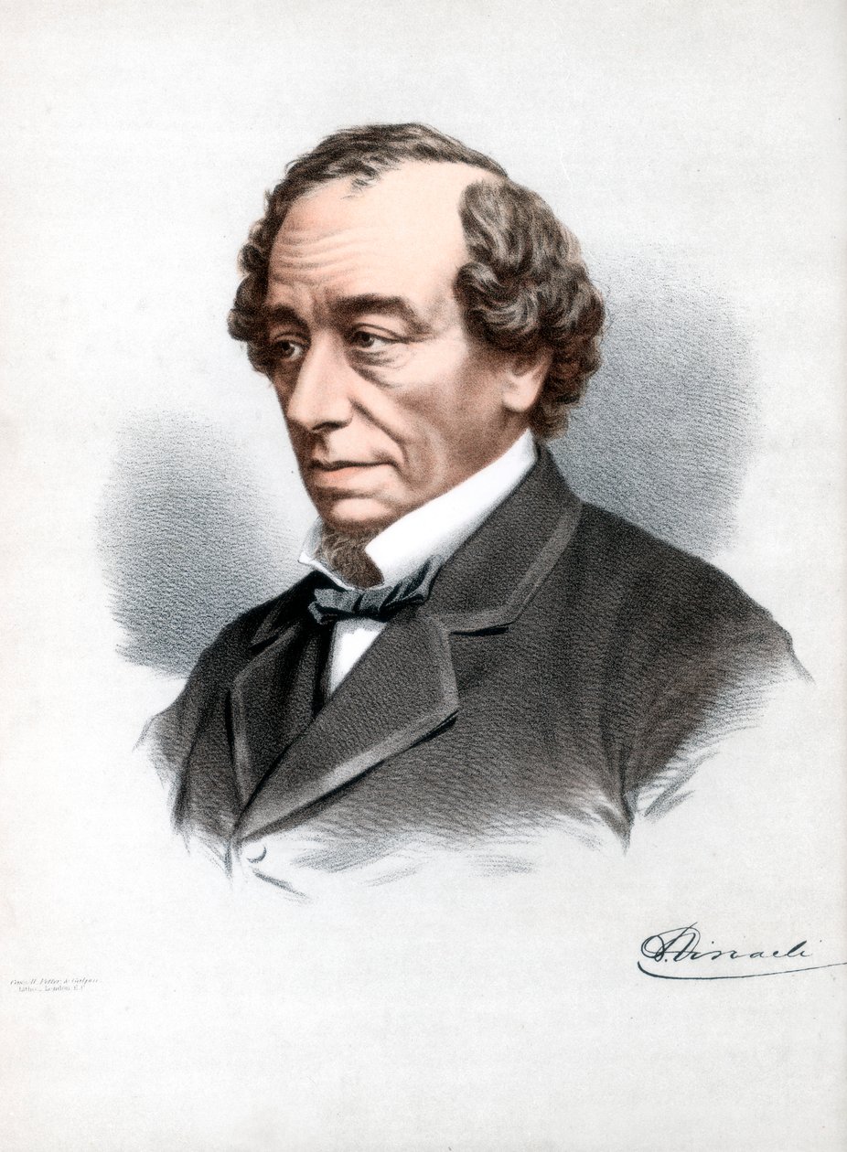 本杰明·迪斯雷利（Benjamin Disraeli），英国保守党政治家比肯斯菲尔德第一伯爵，建于1890年。 作者 皮特和加尔平·卡塞尔