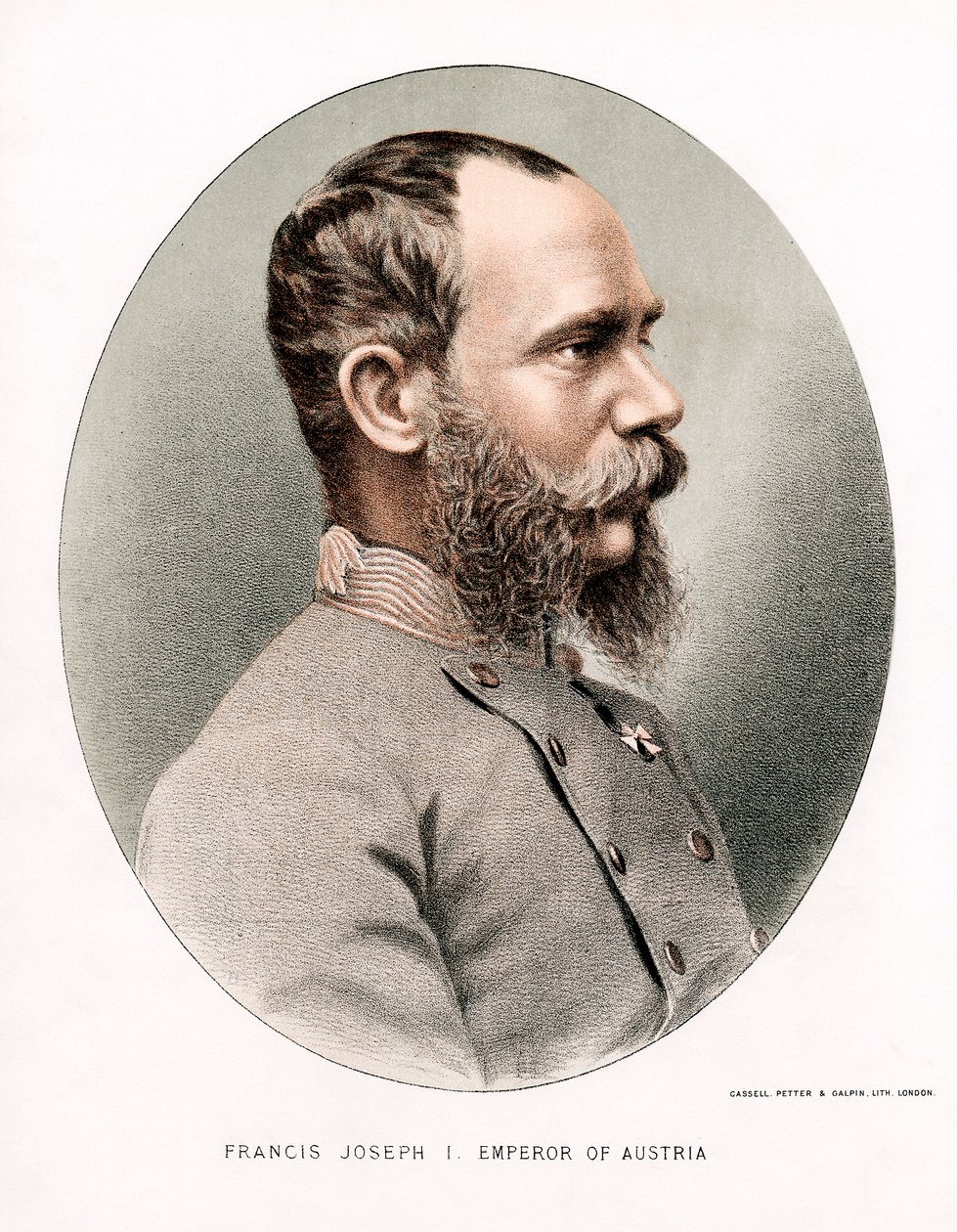 奥地利皇帝弗朗兹·约瑟夫（Franz Joseph），约1880年 作者 皮特和加尔平·卡塞尔