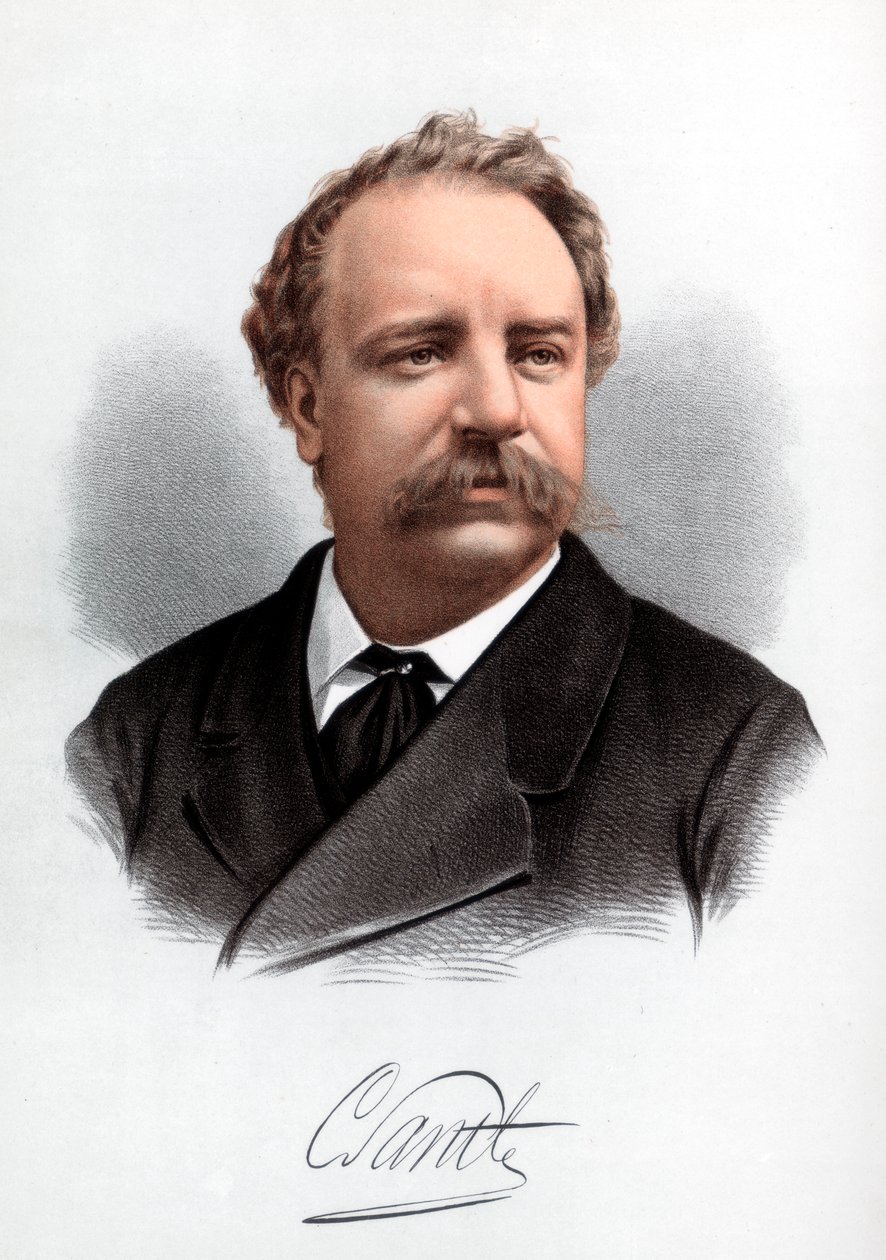 英国歌唱家查尔斯·桑特利爵士（Charles Santley），大约在1890年。 作者 皮特和加尔平·卡塞尔