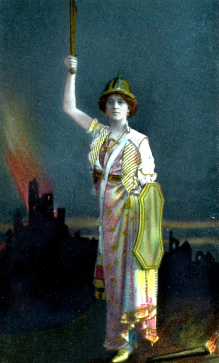 Zena Dare 1887-1975，英国歌手和女演员，1908年。 作者 飞歌出版公司