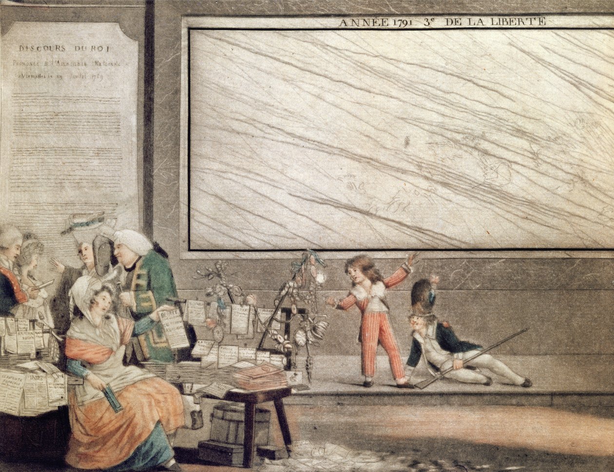 全国Almanach为1791年，致力于宪法之友，1790年（color aquatint）（细节485195） 作者 菲利伯·路易斯·德布科特
