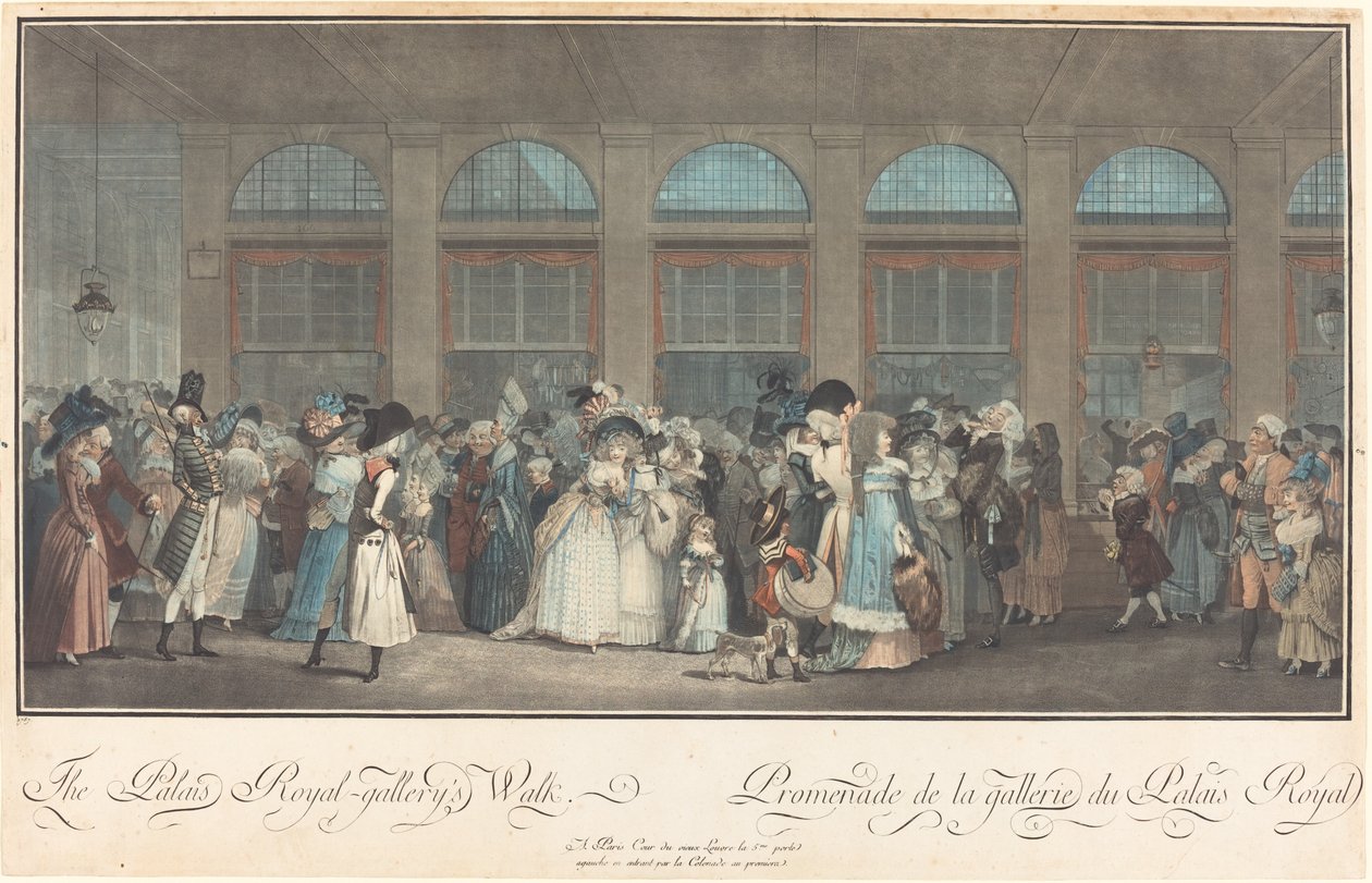 皇家宫殿 - 画廊之路 / Promenade de la Galerie du Palais Royal 作者 克劳德·路易斯·德莱斯之后的菲利伯特·路易斯·德布古