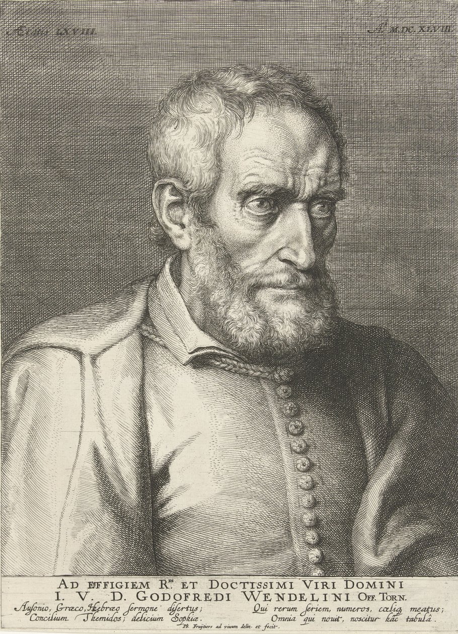 Philip Fruytiers（1648）Godefridus Wendelinus的肖像，享年68岁 作者 菲利普·弗鲁捷