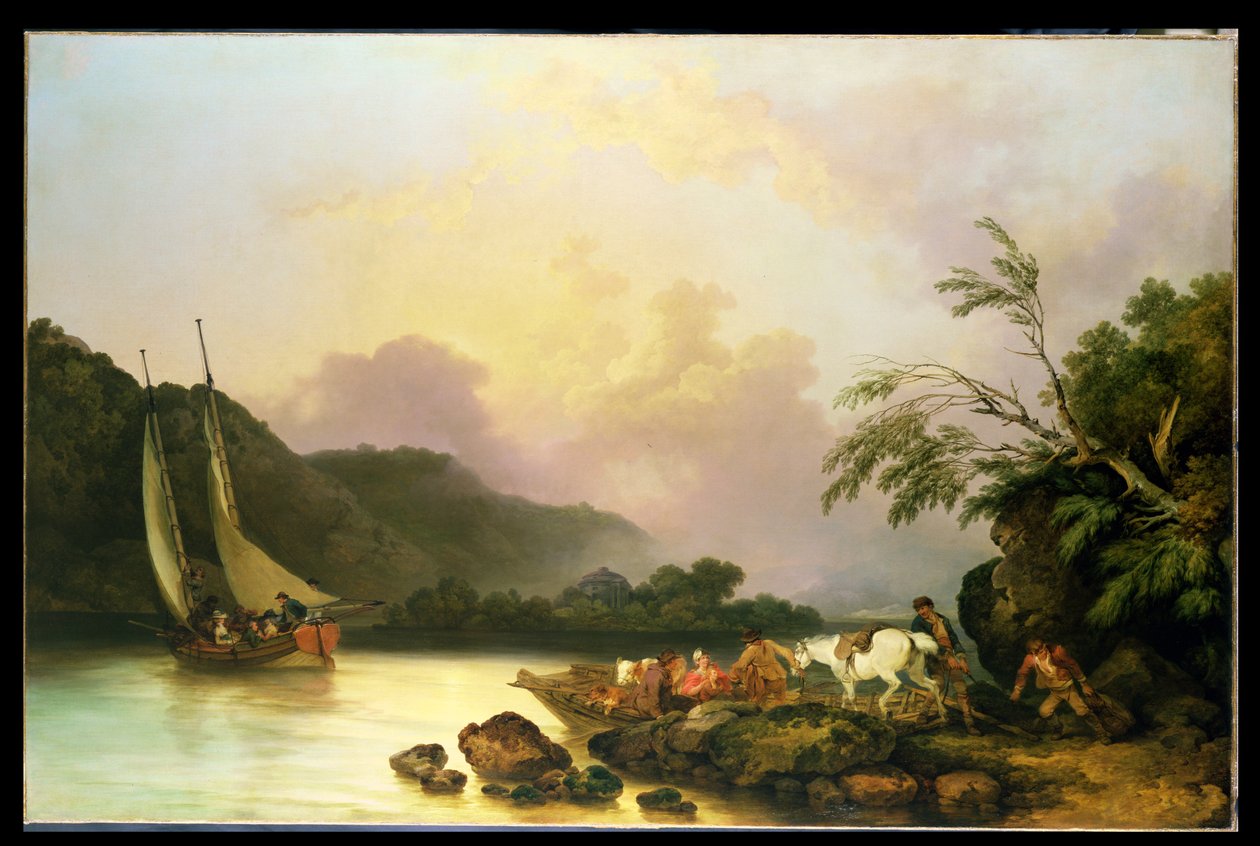 贝尔岛，温德米尔，平静，1786年 作者 菲利普·雅克·德·路德堡