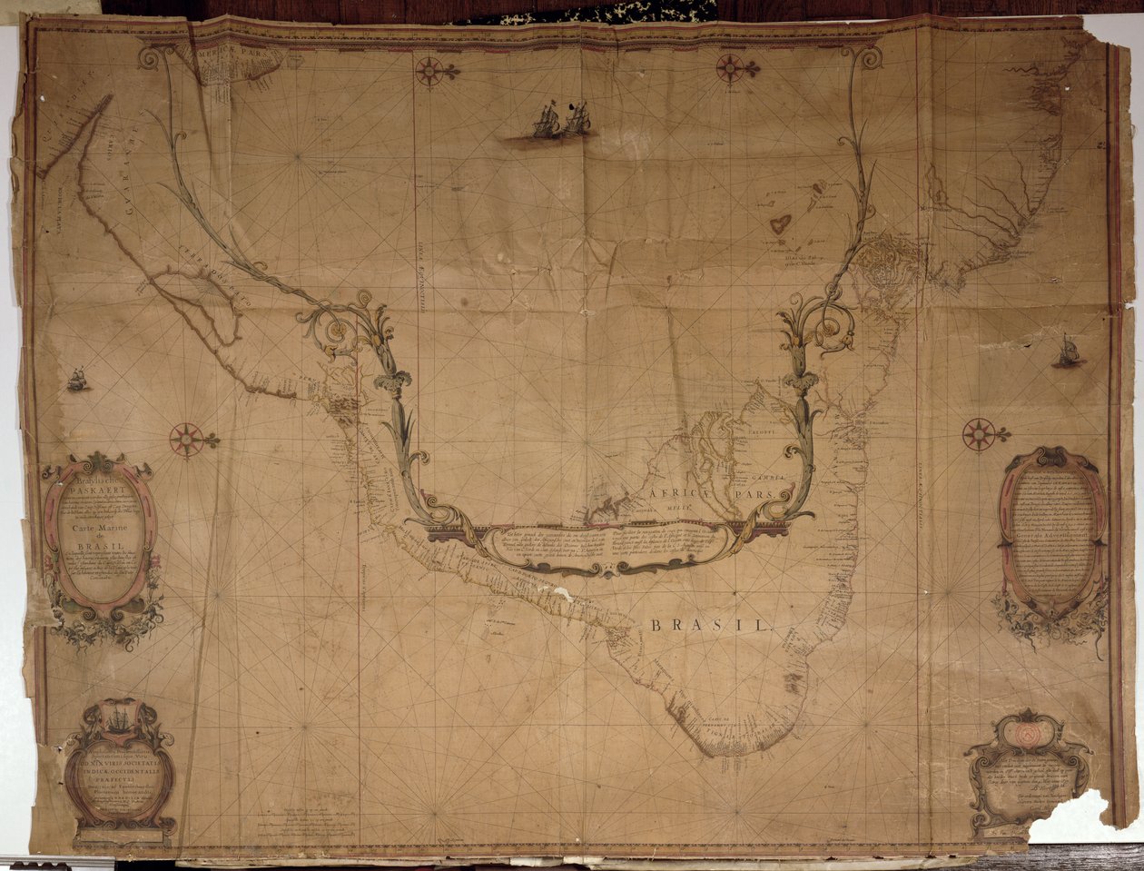 1288年f.25巴西地图，来自荷兰海洋地图，1637年 作者 菲利普·温伯格