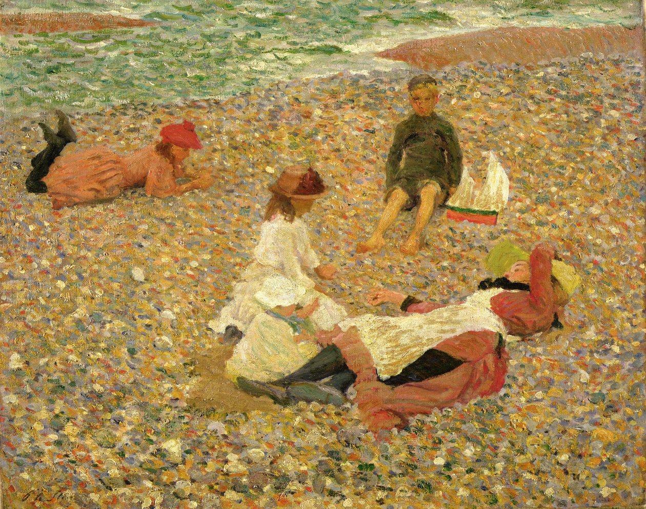 Knucklebones，Walberswick，1888-89 作者 菲利普·威尔逊·斯蒂尔