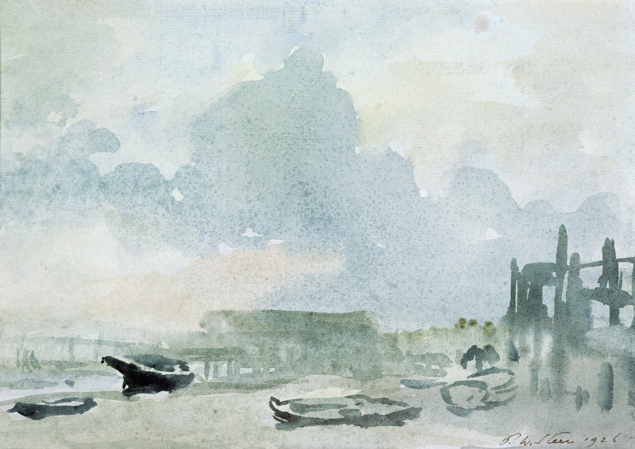 海滩，肖勒姆，1928年 作者 菲利普·威尔逊·斯蒂尔