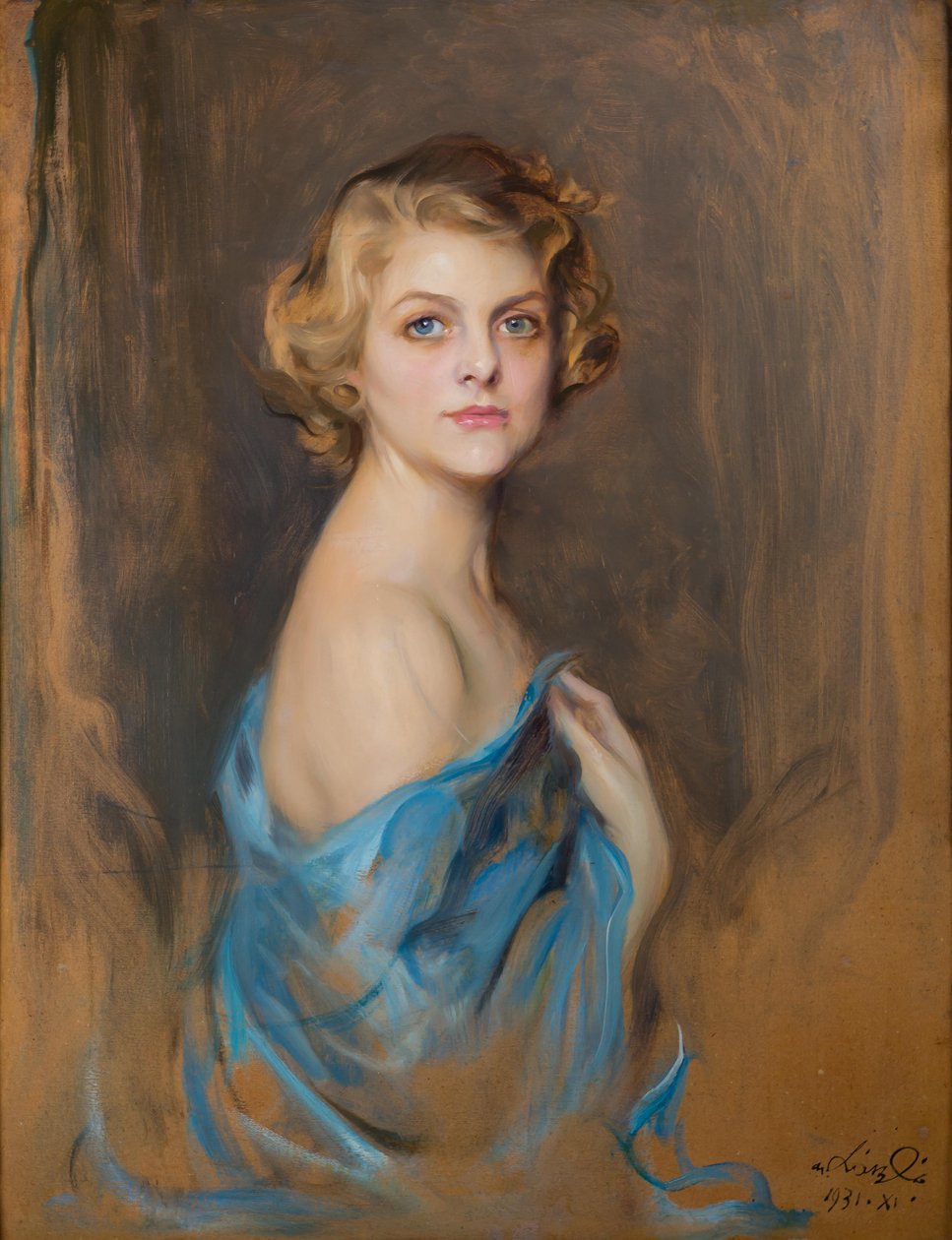 Theodore P. Grosvenor夫人的肖像（néeAnitaStrawbridge，1901-1987） 作者 菲利普·德拉兹洛