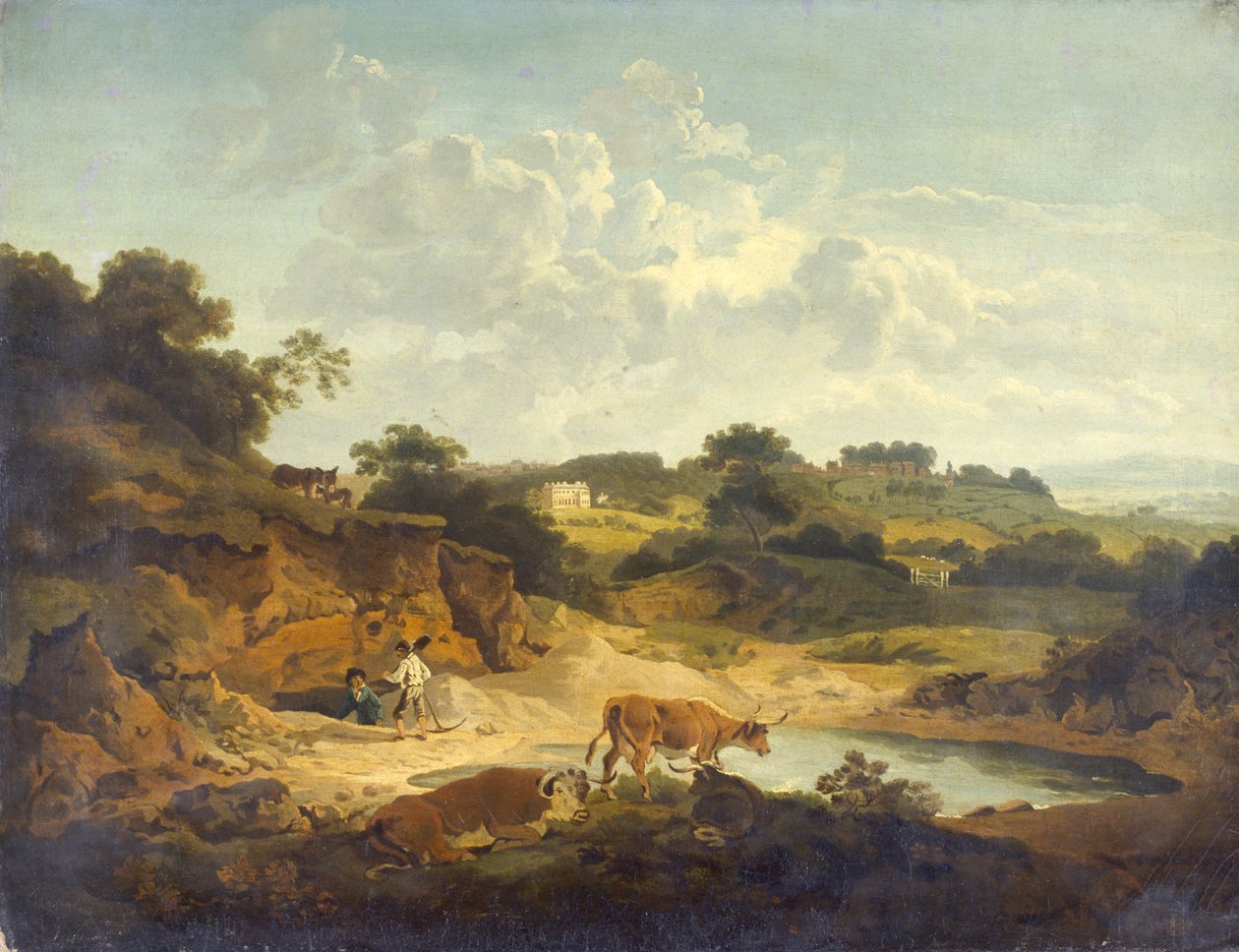 风景（布面油画） 作者 Philip James de (1740-1812) 路瑟堡