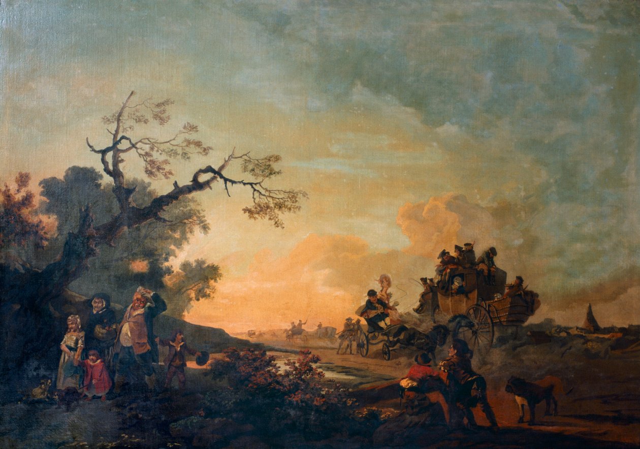 高路（布面油画） 作者 Philip James de (1740 1812) 路瑟堡