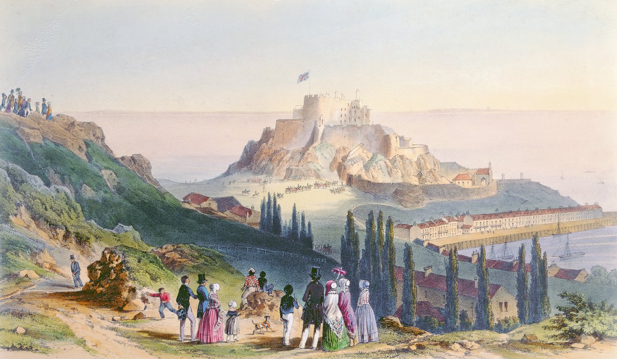 1846年9月3日，来自泽西岛维多利亚女王的访问，于1847年在奥尔盖尔山抵达女王陛下，由H. Walter雕刻，1847年 作者 菲利普·约翰·乌勒斯