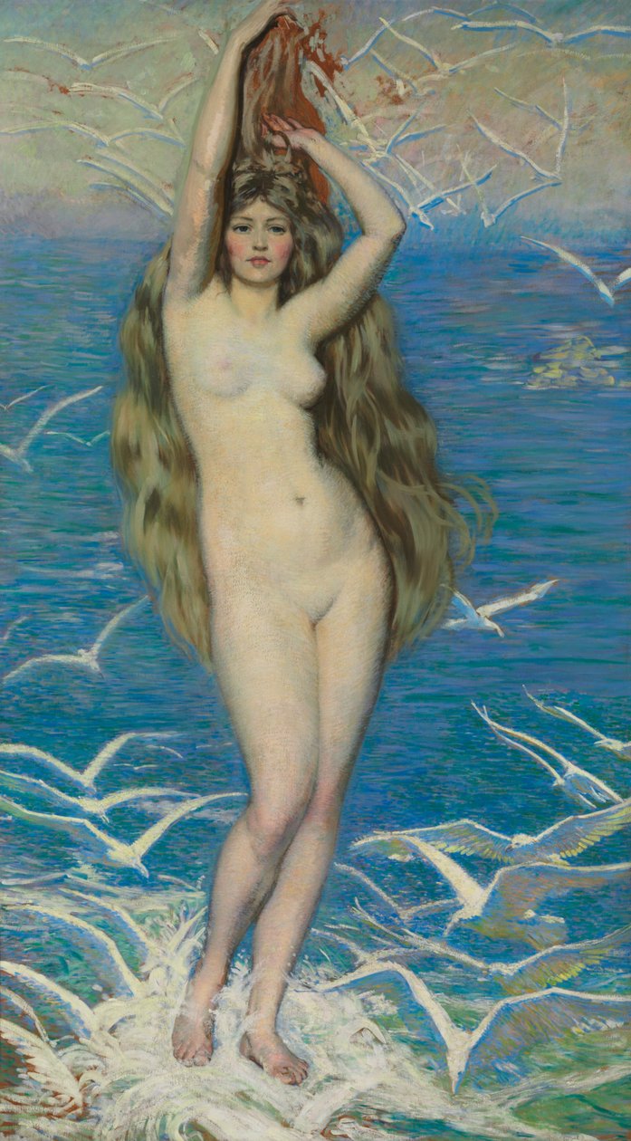 海鸥姑娘，约1920年 作者 菲利普·莱斯利·黑尔
