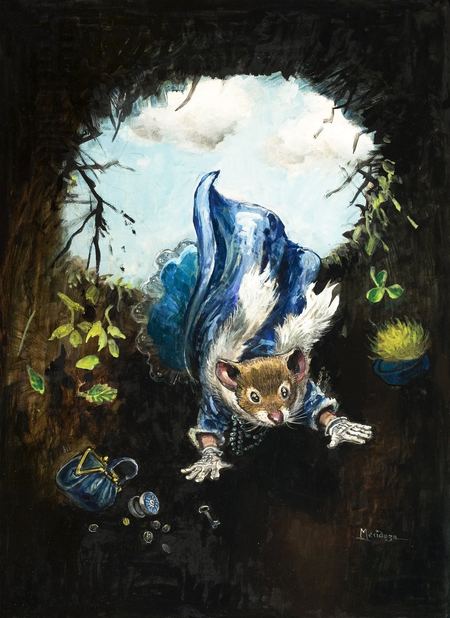 城里的老鼠和乡下的老鼠（纸上水粉画） 作者 菲利普·门多萨